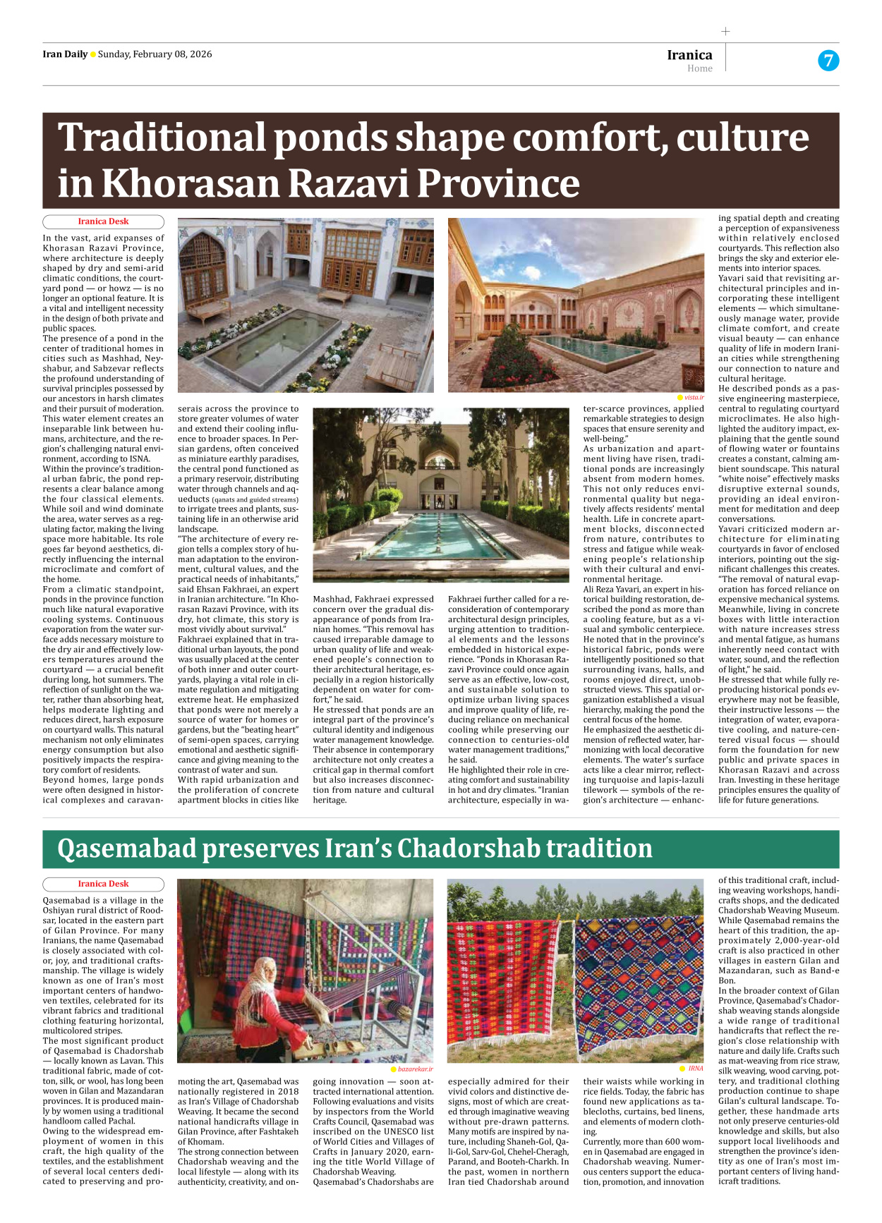 Iran Daily - Number Eight Thousand Forty Six - 08 February 2026 - Page 7