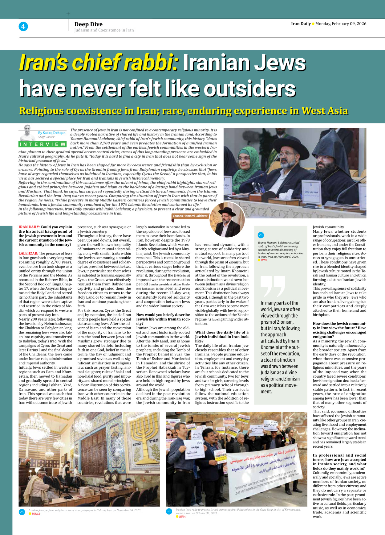 Iran Daily - Number Eight Thousand Forty Seven - 09 February 2026 - Page 4