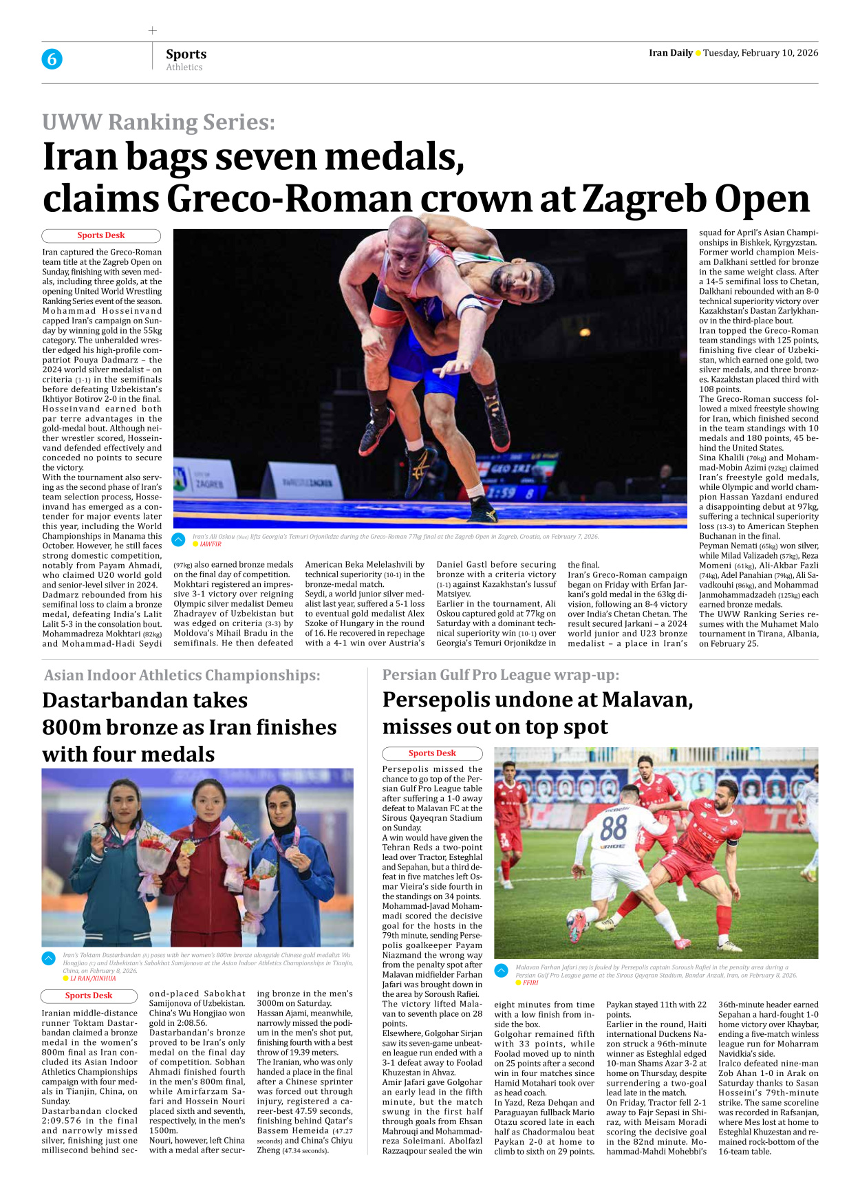 Iran Daily - Number Eight Thousand Forty Eight - 10 February 2026 - Page 6