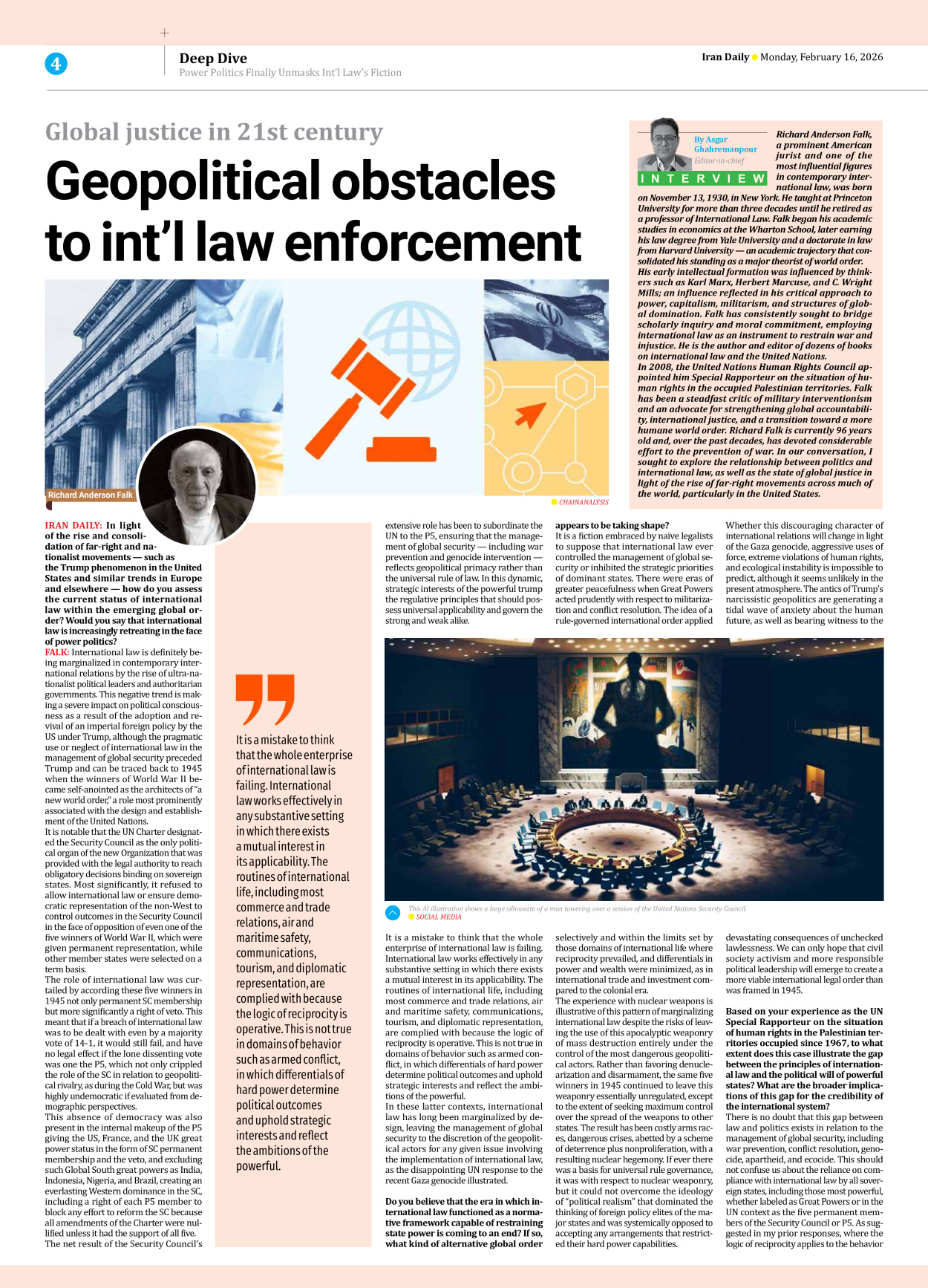 Iran Daily - Number Eight Thousand Fifty Two - 16 February 2026 - Page 4