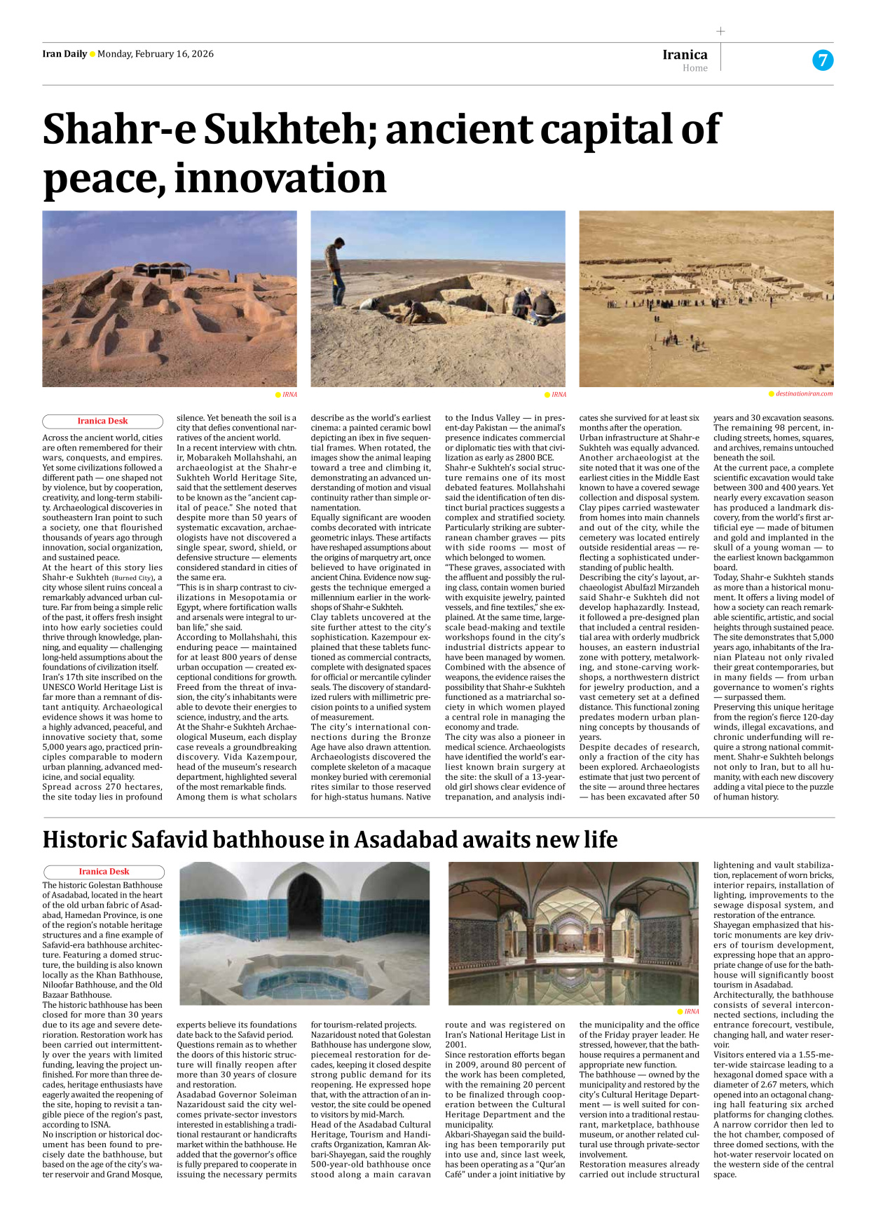 Iran Daily - Number Eight Thousand Fifty Two - 16 February 2026 - Page 7