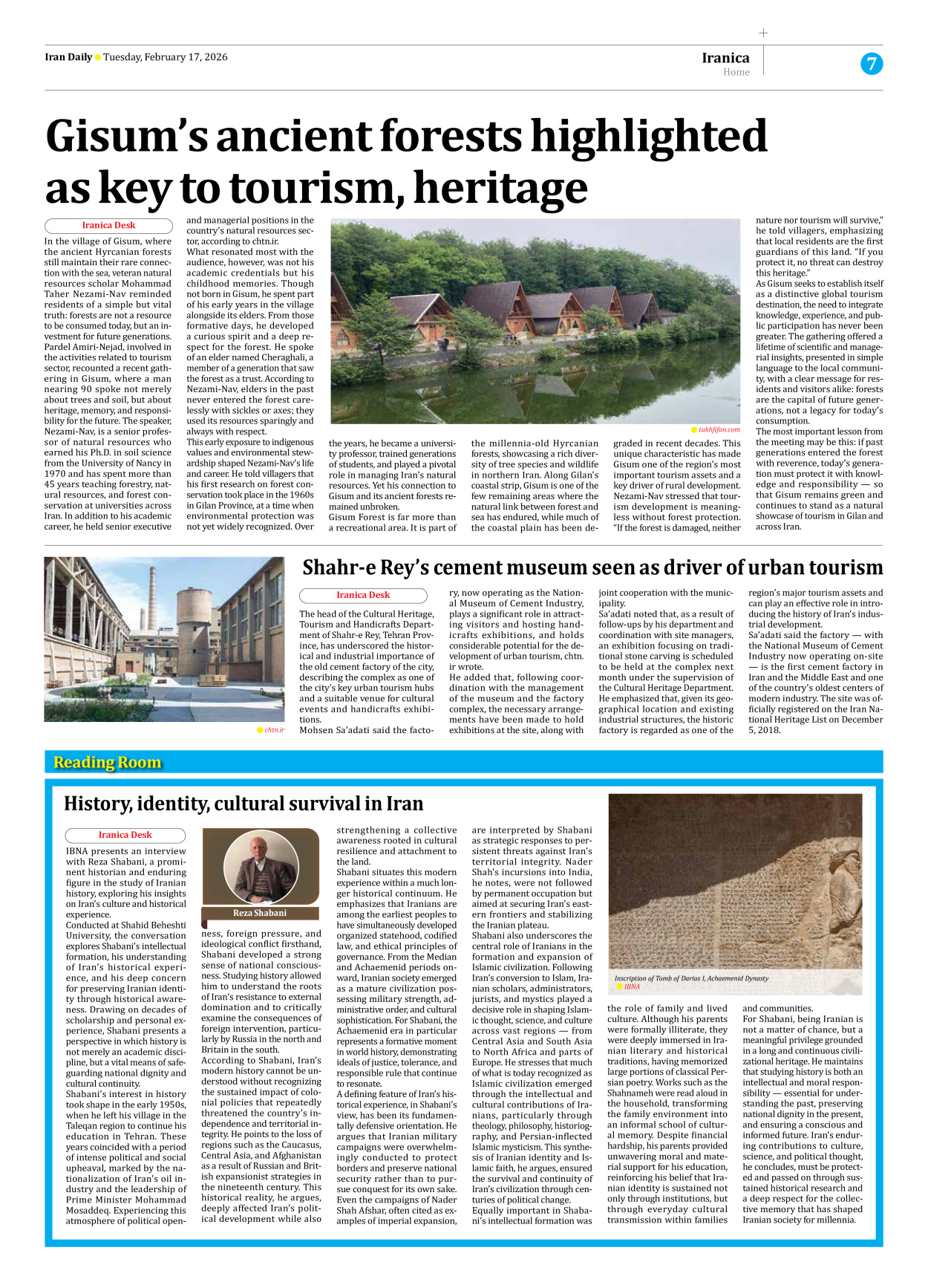 Iran Daily - Number Eight Thousand Fifty Three - 17 February 2026 - Page 7