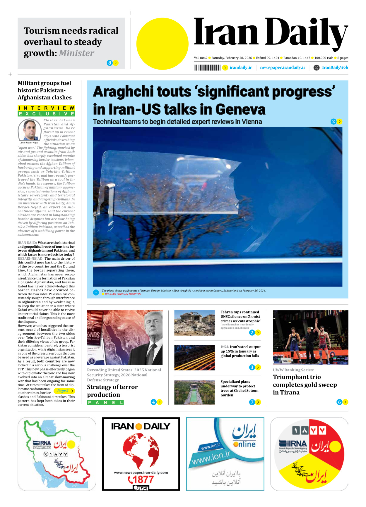 Iran Daily - Number Eight Thousand Sixty Two - 28 February 2026