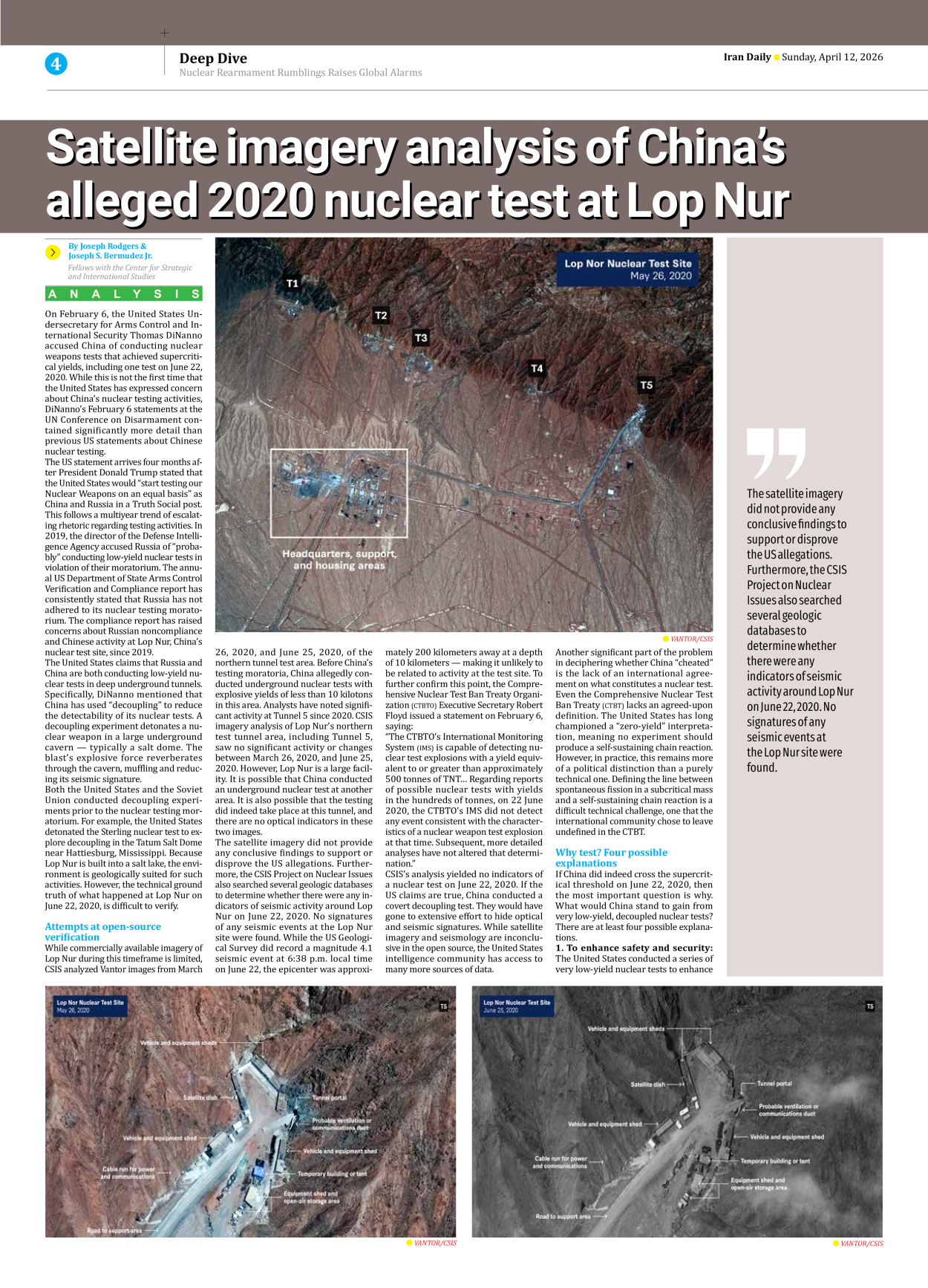 Iran Daily - Number Eight Thousand Nine Hundred and Ninety - 12 April 2026 - Page 4