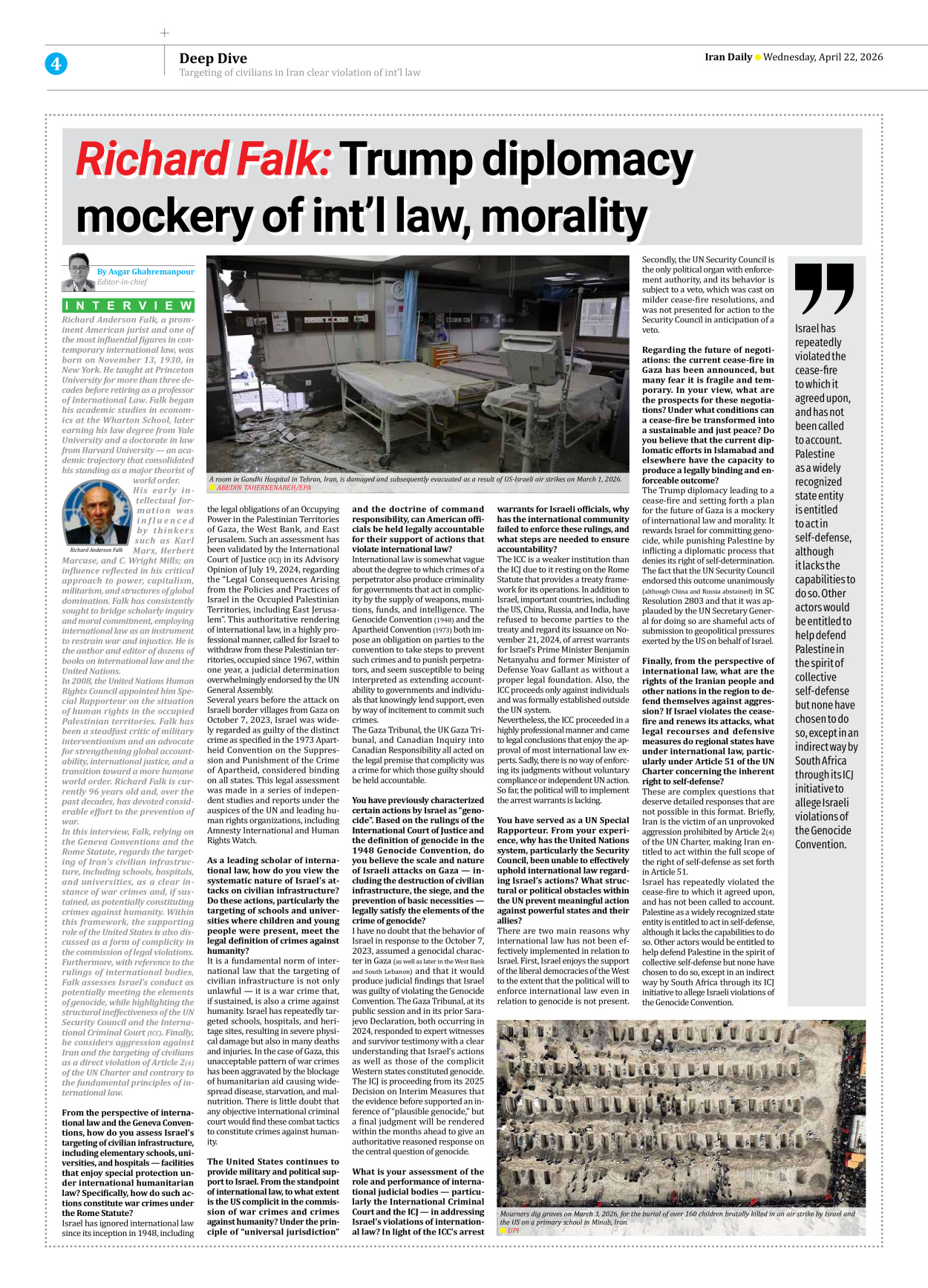Iran Daily - Number Eight Thousand Nine Hundred and Ninety Eight - 22 April 2026 - Page 4