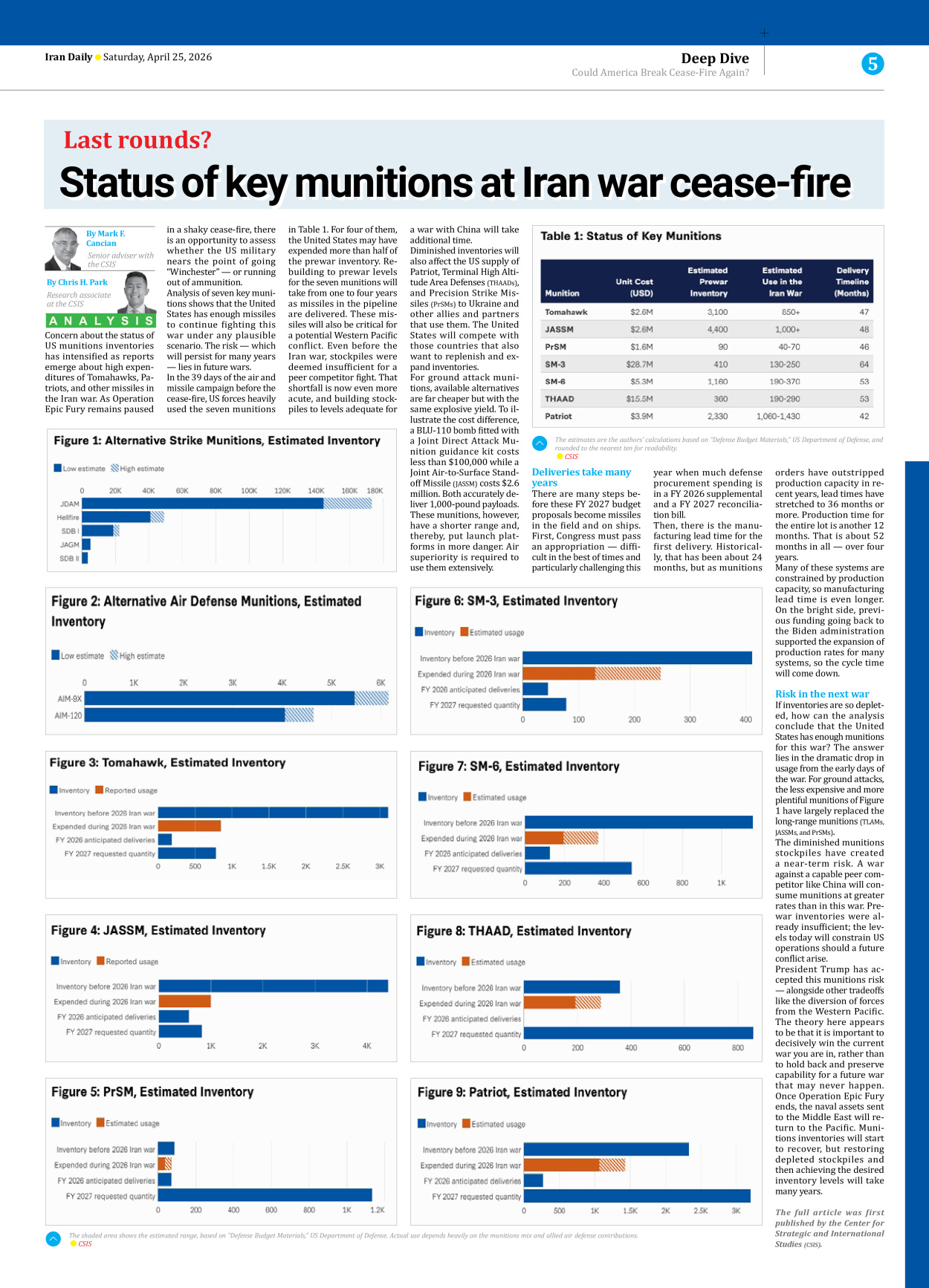 Iran Daily - Number Eight Thousand One Hundred - 25 April 2026 - Page 5