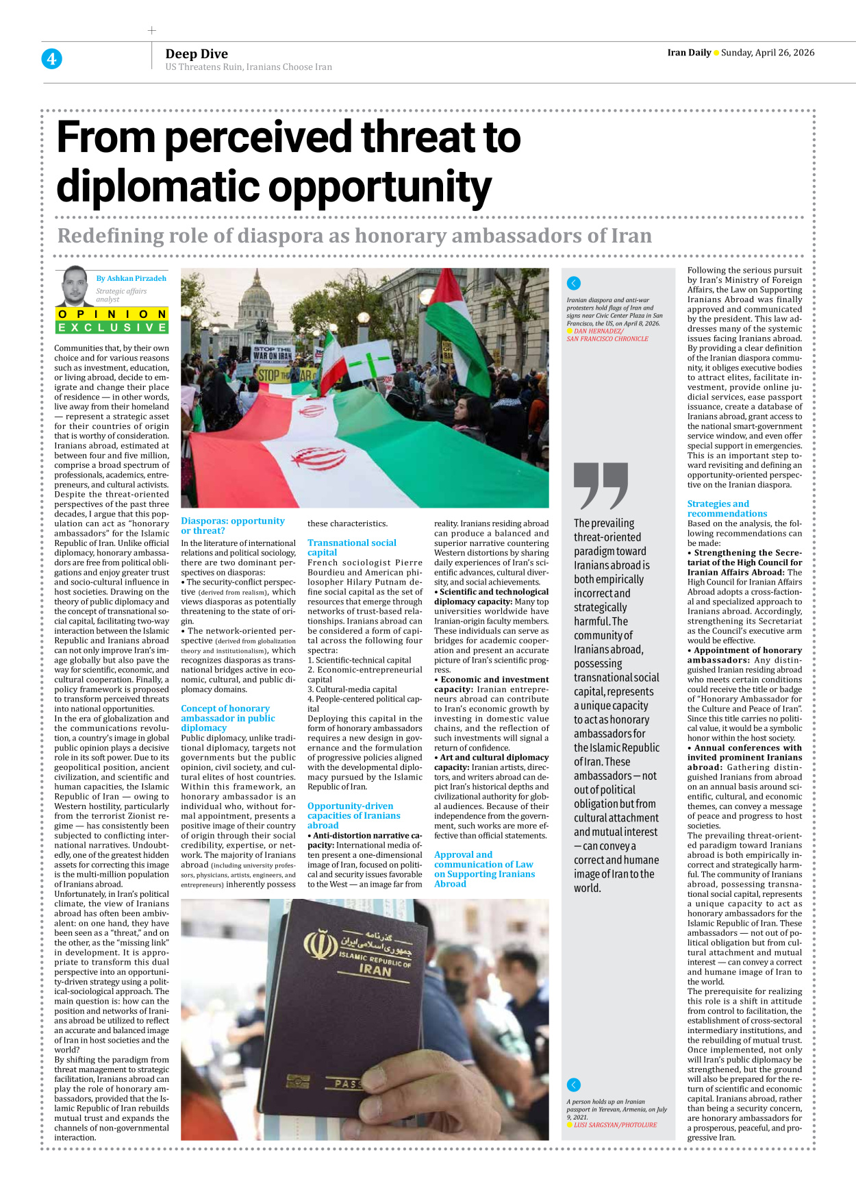 Iran Daily - Number Eight Thousand One Hundred and One - 26 April 2026 - Page 4