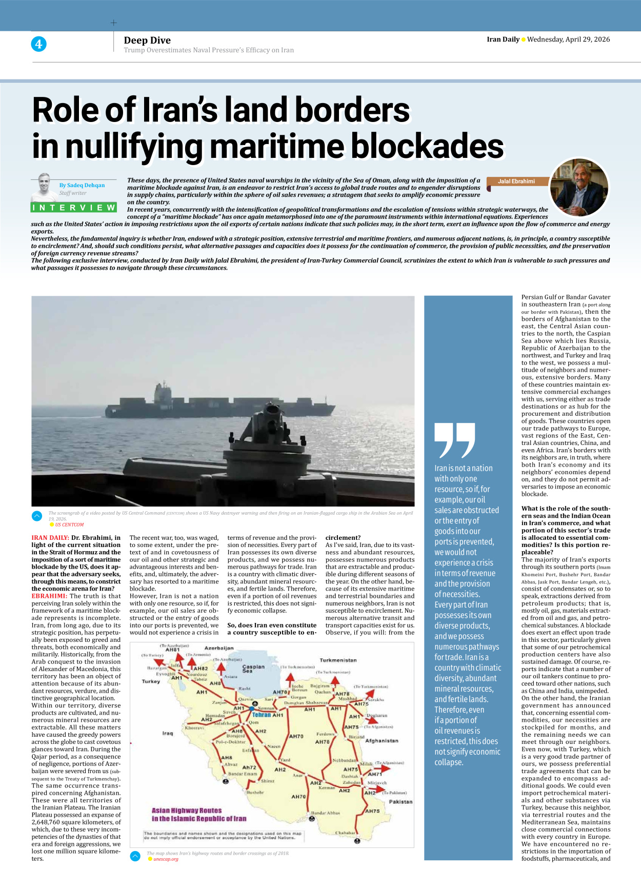 Iran Daily - Number Eight Thousand One Hundred and Four - 29 April 2026 - Page 4