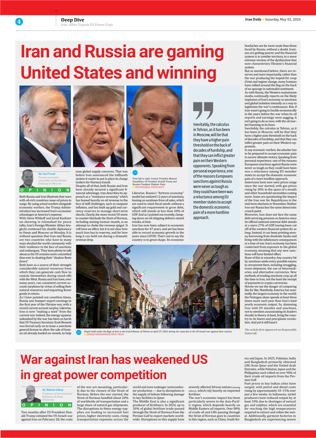 Iran Daily - Number Eight Thousand One Hundred and Six - 02 May 2026 - Page 4