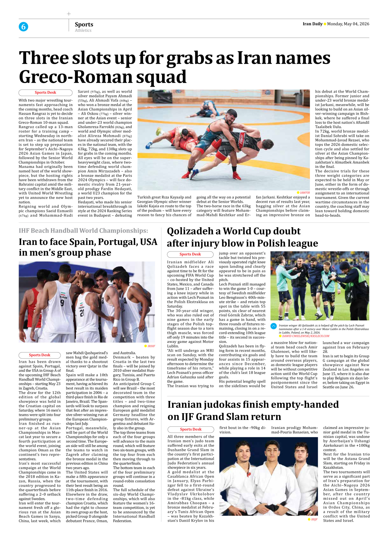 Iran Daily - Number Eight Thousand One Hundred and Eight - 04 May 2026 - Page 6