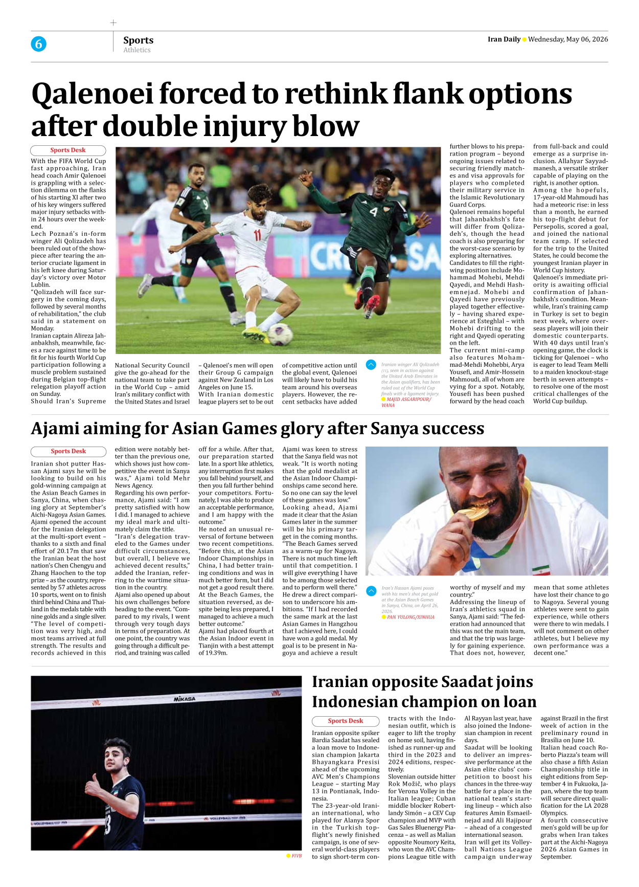 Iran Daily - Number Eight Thousand One Hundred and Ten - 06 May 2026 - Page 6