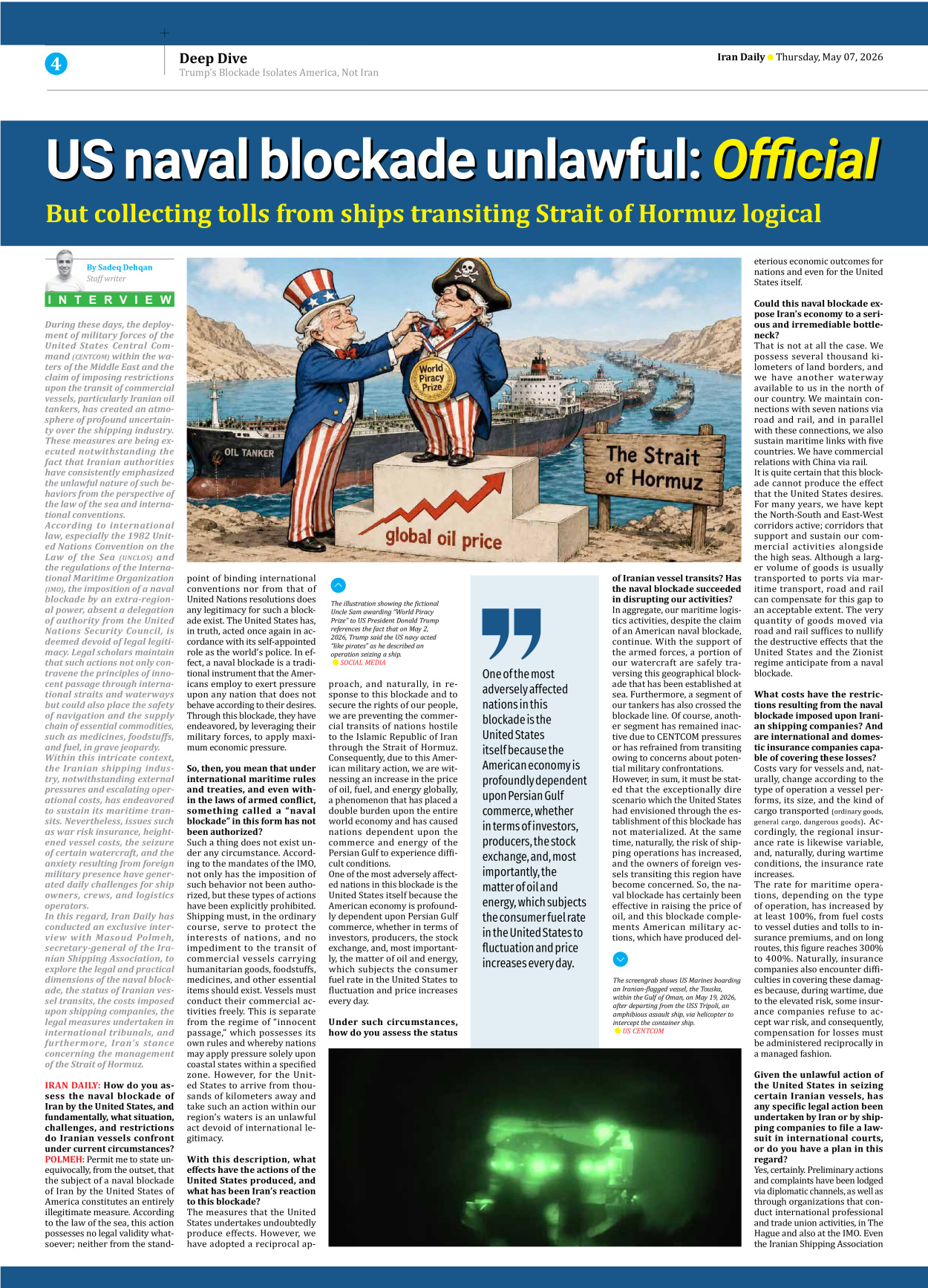 Iran Daily - Number Eight Thousand One Hundred and Eleven - 07 May 2026 - Page 4
