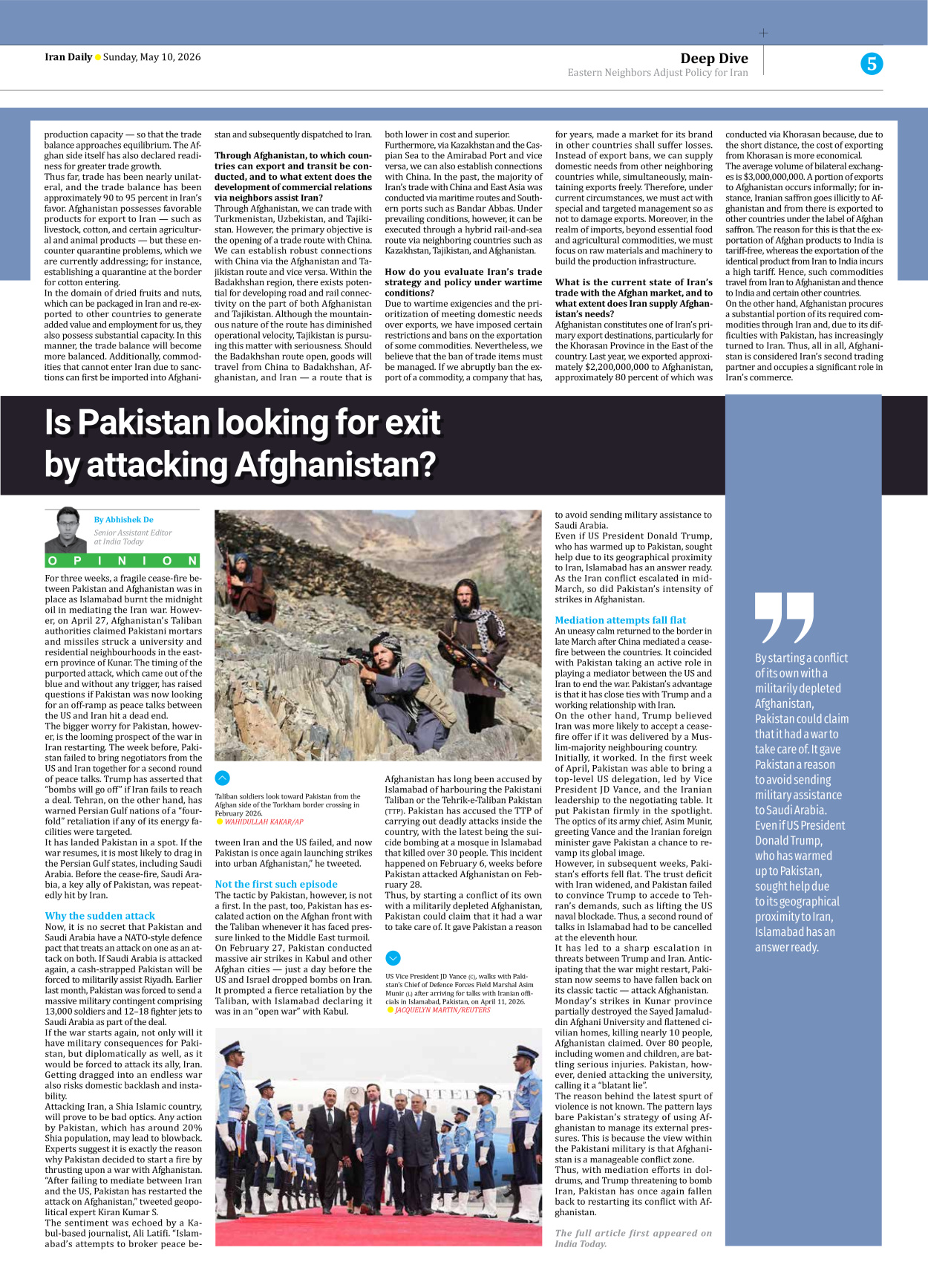 Iran Daily - Number Eight Thousand One Hundred and Thirteen - 10 May 2026 - Page 5