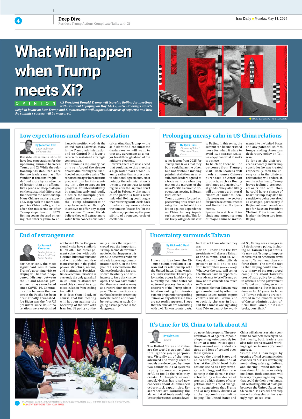 Iran Daily - Number Eight Thousand One Hundred and Fourteen - 11 May 2026 - Page 4