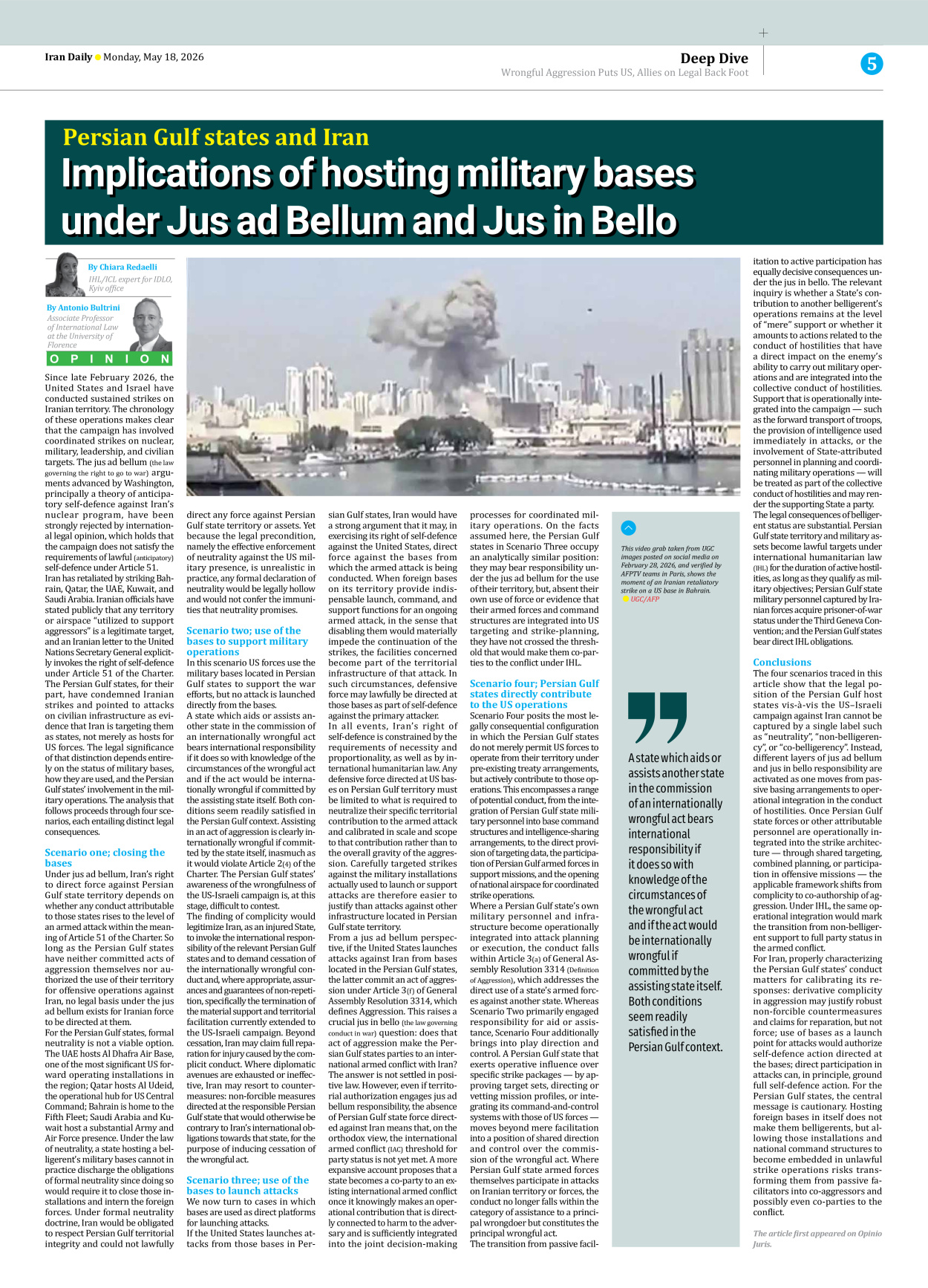 Iran Daily - Number Eight Thousand One Hundred and Twenty - 18 May 2026 - Page 5