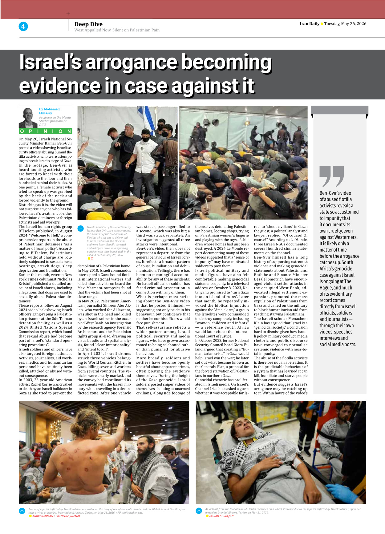 Iran Daily - Number Eight Thousand One Hundred and Twenty Seven - 26 May 2026 - Page 4