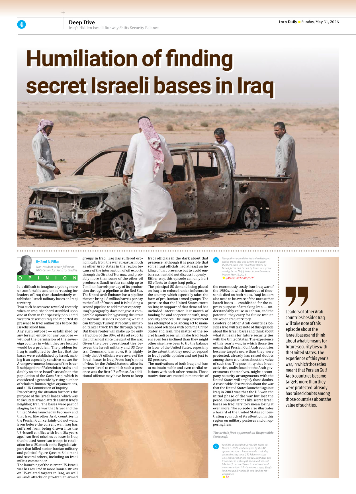 Iran Daily - Number Eight Thousand One Hundred and Twenty Nine - 31 May 2026 - Page 4