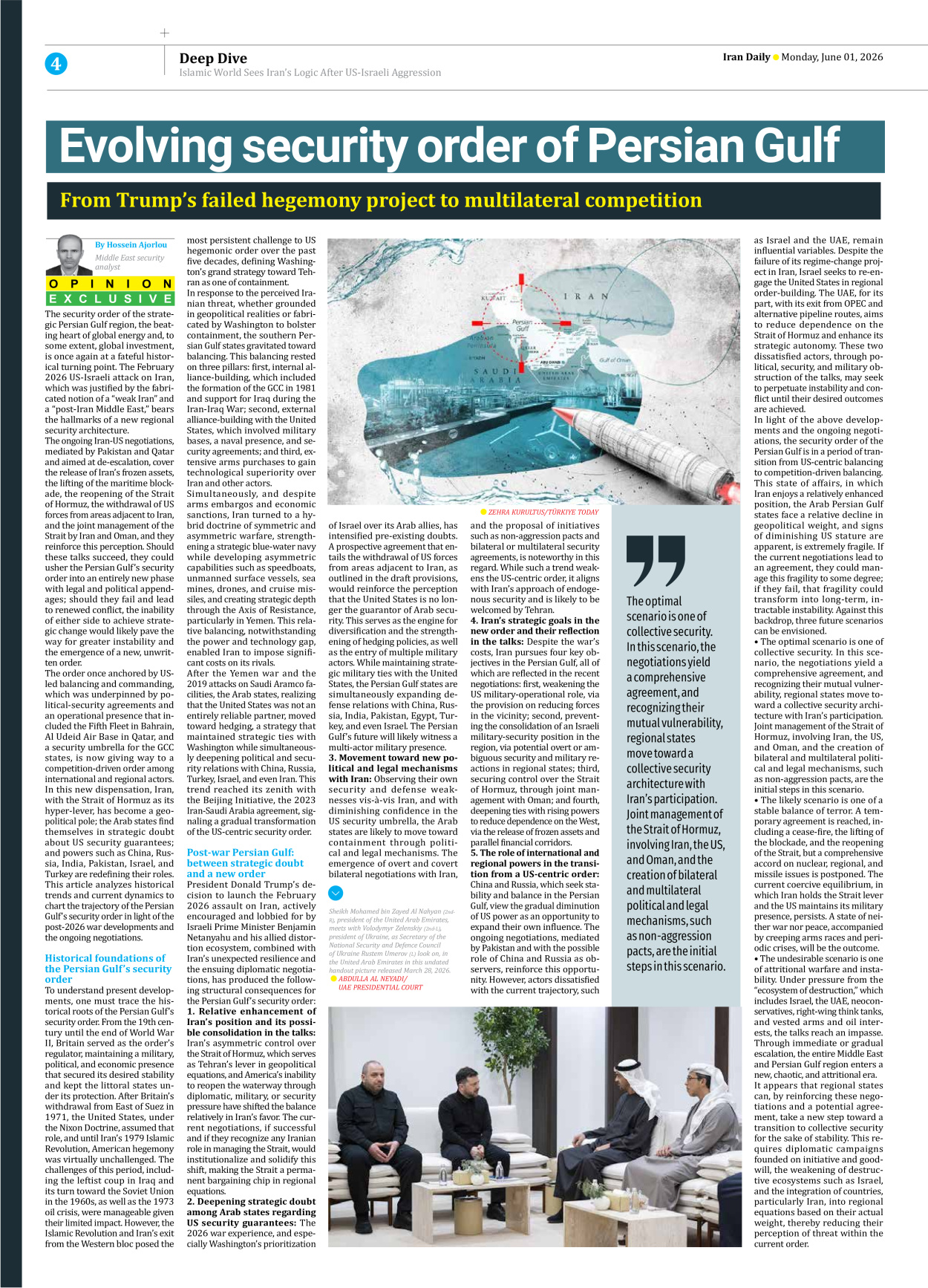 Iran Daily - Number Eight Thousand One Hundred and Thirty - 01 June 2026 - Page 4