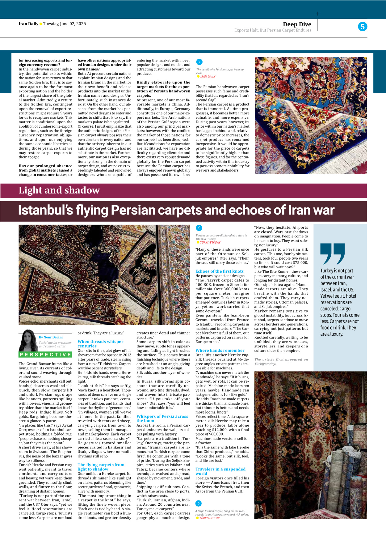 Iran Daily - Number Eight Thousand One Hundred and Thirty One - 02 June 2026 - Page 5