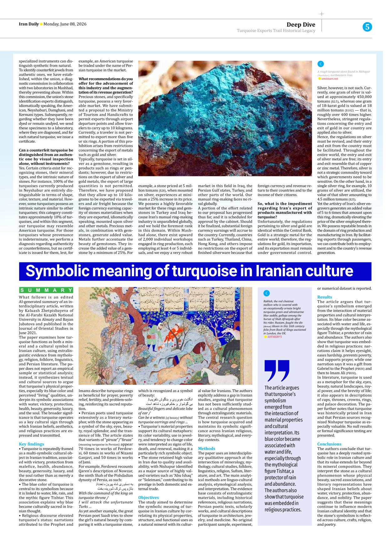Iran Daily - Number Eight Thousand One Hundred and Thirty Five - 08 June 2026 - Page 5
