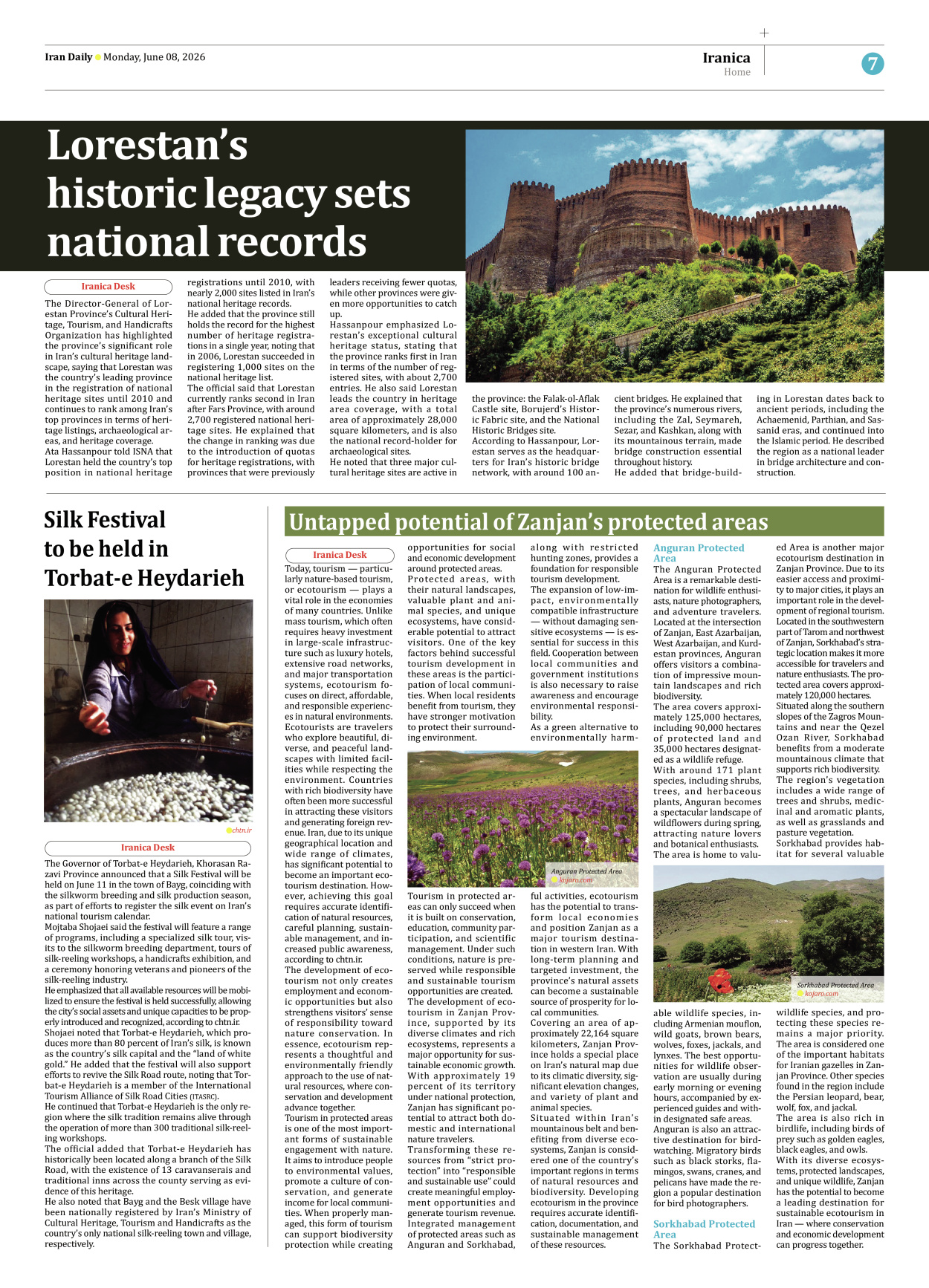 Iran Daily - Number Eight Thousand One Hundred and Thirty Five - 08 June 2026 - Page 7