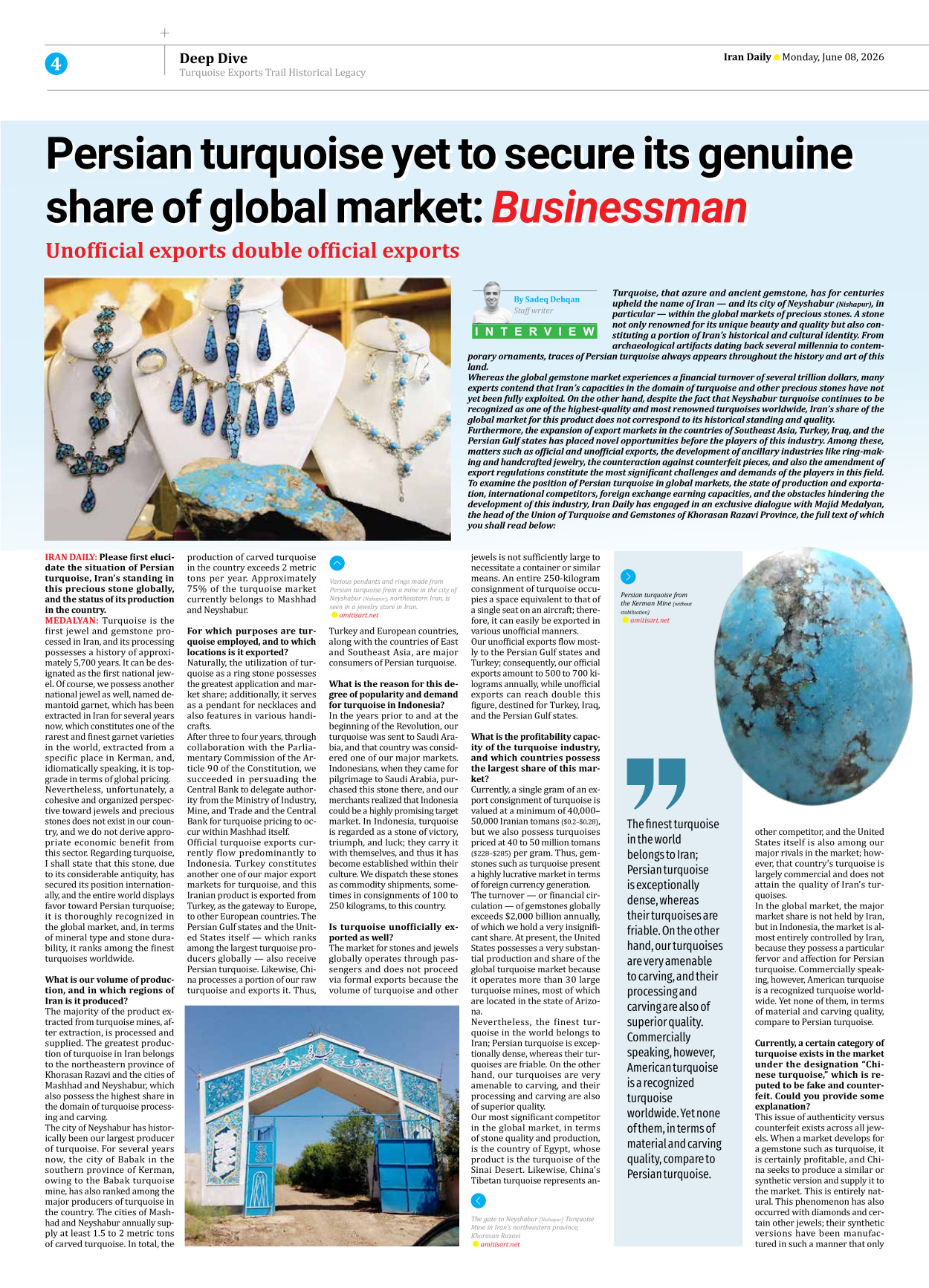 Iran Daily - Number Eight Thousand One Hundred and Thirty Five - 08 June 2026 - Page 4
