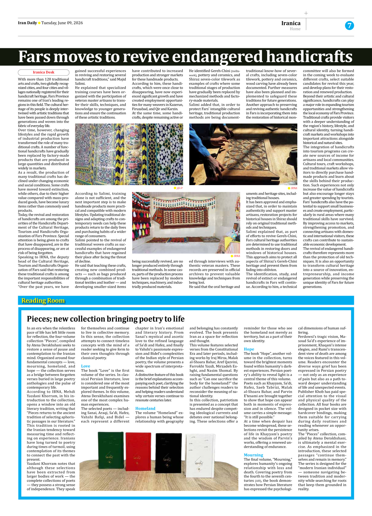 Iran Daily - Number Eight Thousand One Hundred and Thirty Six - 09 June 2026 - Page 7