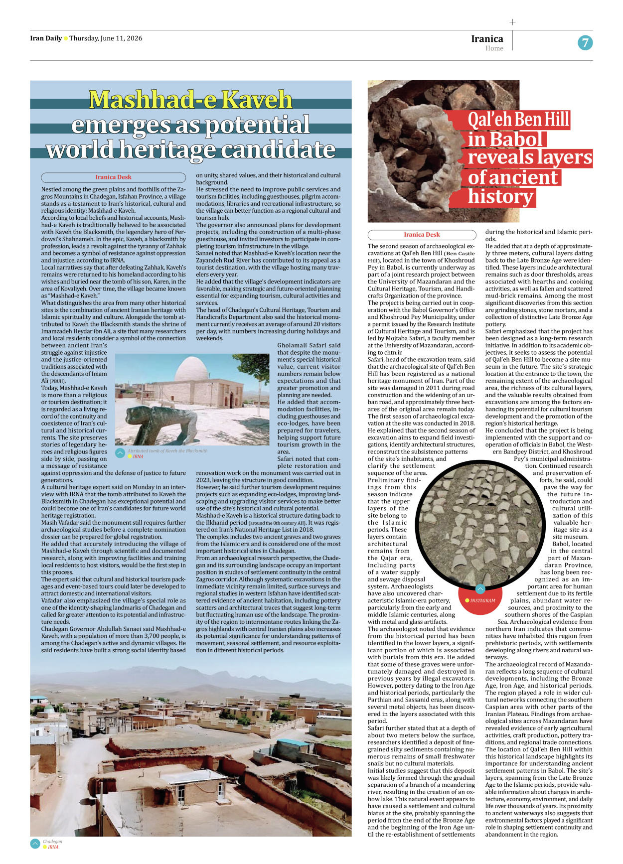 Iran Daily - Number Eight Thousand One Hundred and Thirty Eight - 11 June 2026 - Page 7