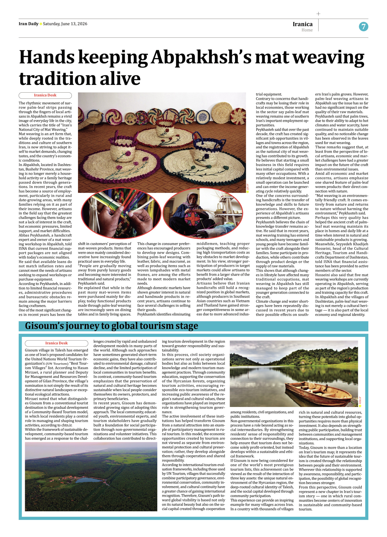 Iran Daily - Number Eight Thousand One Hundred and Thirty Nine - 13 June 2026 - Page 7