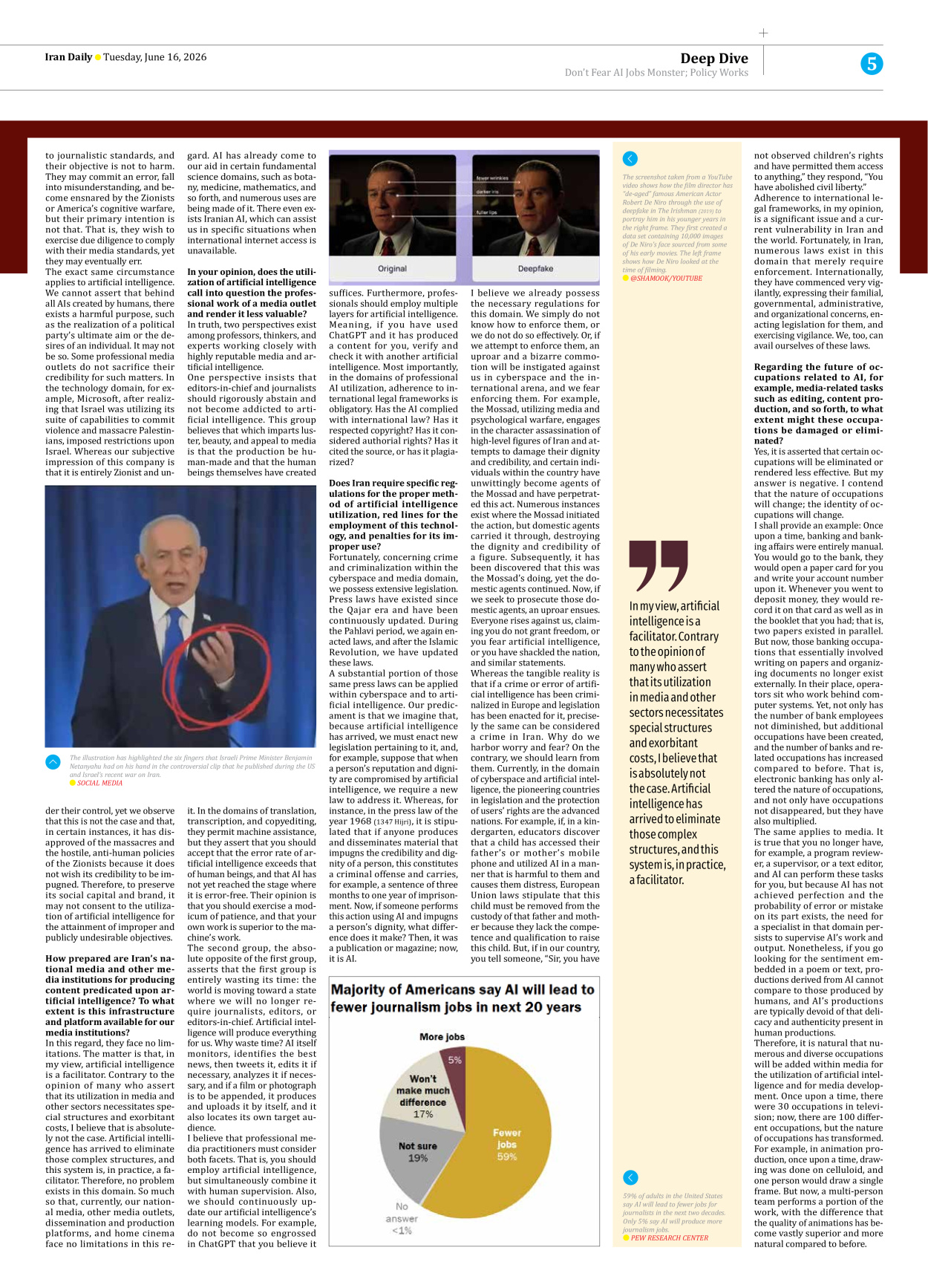 Iran Daily - Number Eight Thousand One Hundred and Forty Two - 16 June 2026 - Page 5