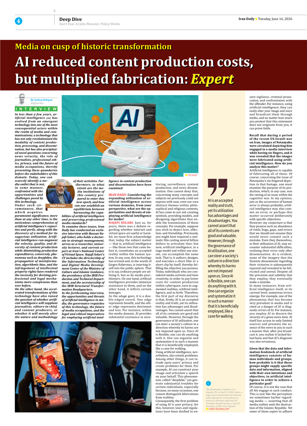 Iran Daily - Number Eight Thousand One Hundred and Forty Two - 16 June 2026 - Page 4