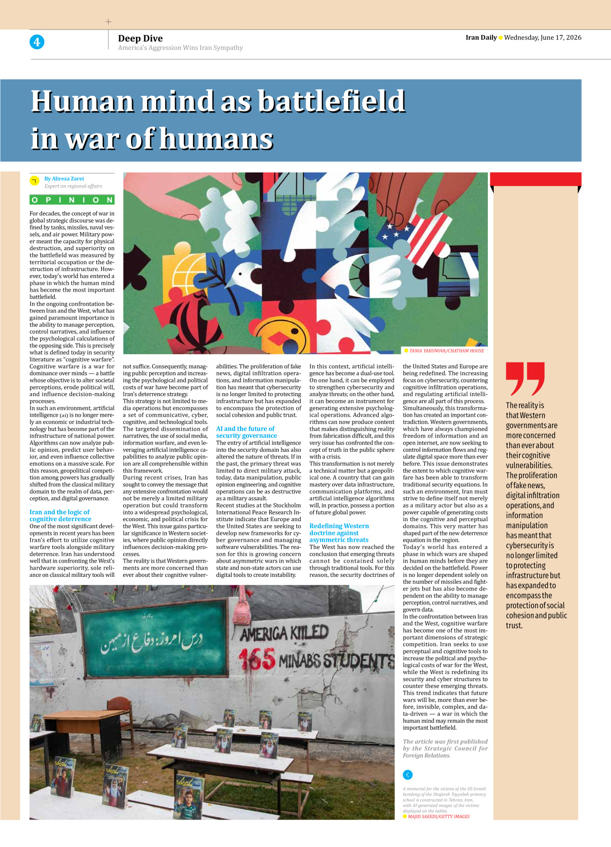 Iran Daily - Number Eight Thousand One Hundred and Forty Three - 17 June 2026 - Page 4