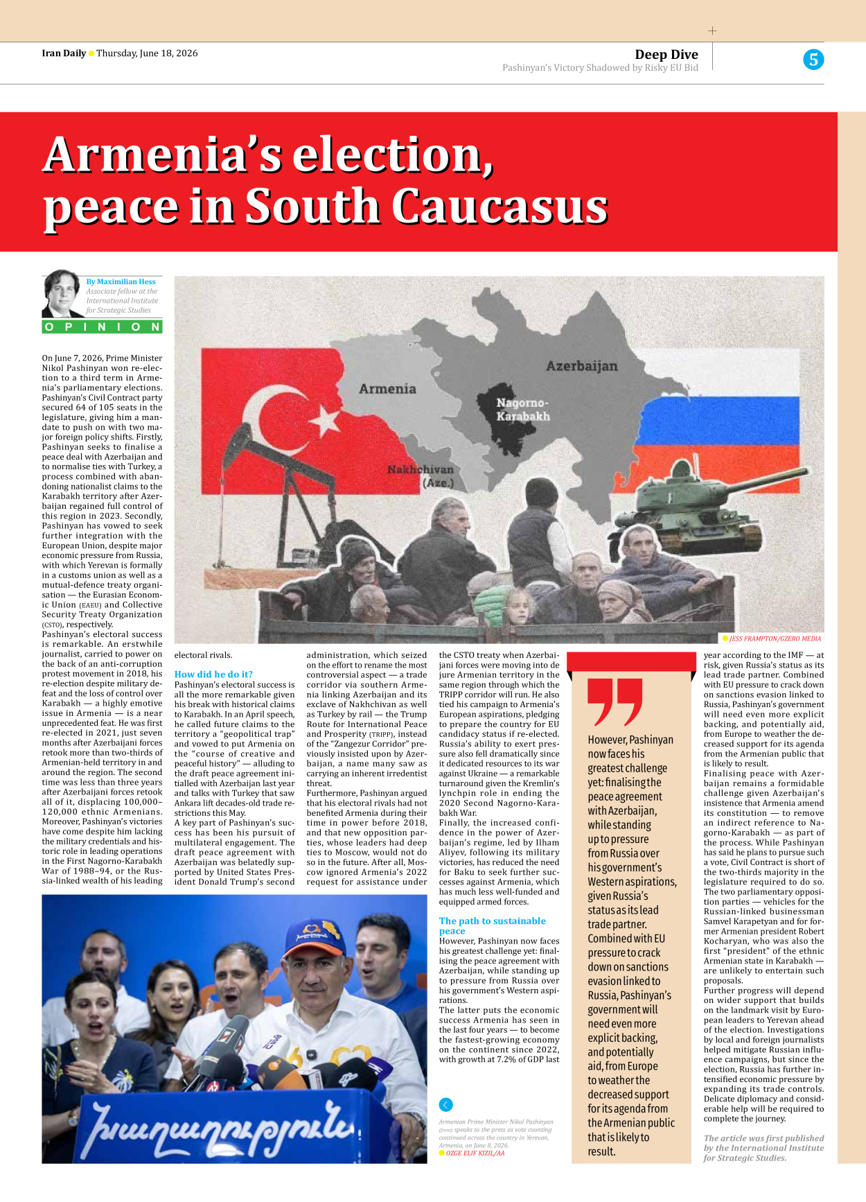 Iran Daily - Number Eight Thousand One Hundred and Forty Four - 18 June 2026 - Page 5