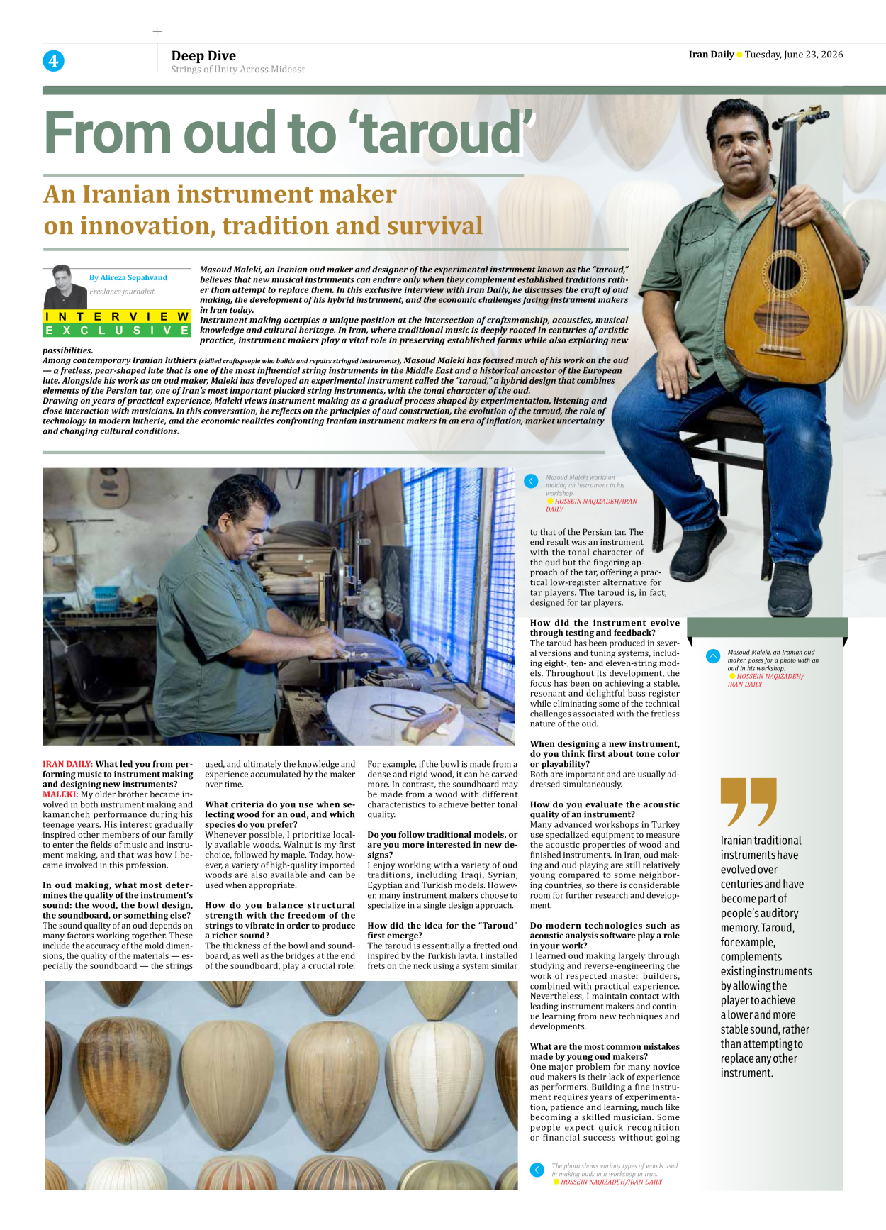 Iran Daily - Number Eight Thousand One Hundred and Forty Eight - 23 June 2026 - Page 4