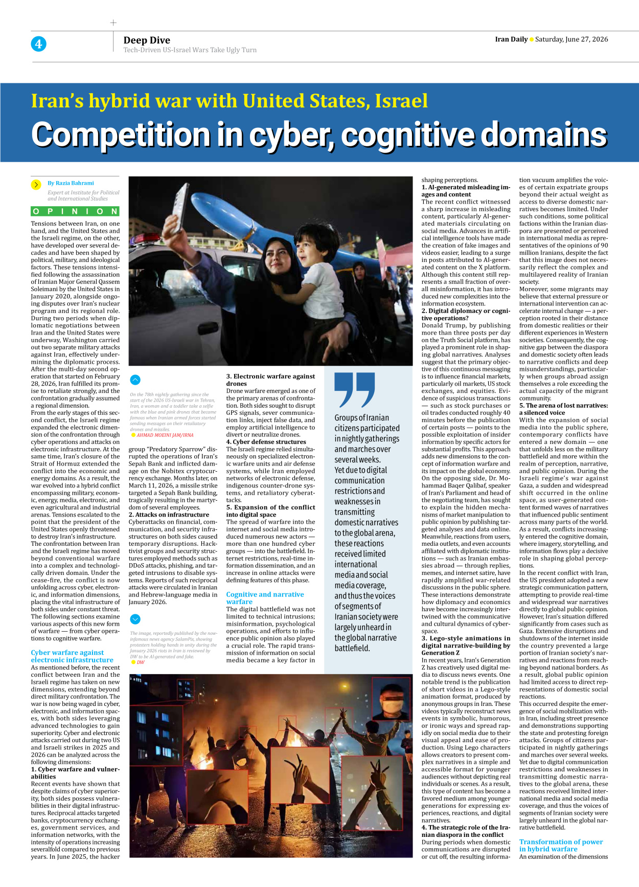 Iran Daily - Number Eight Thousand One Hundred and Forty Nine - 27 June 2026 - Page 4