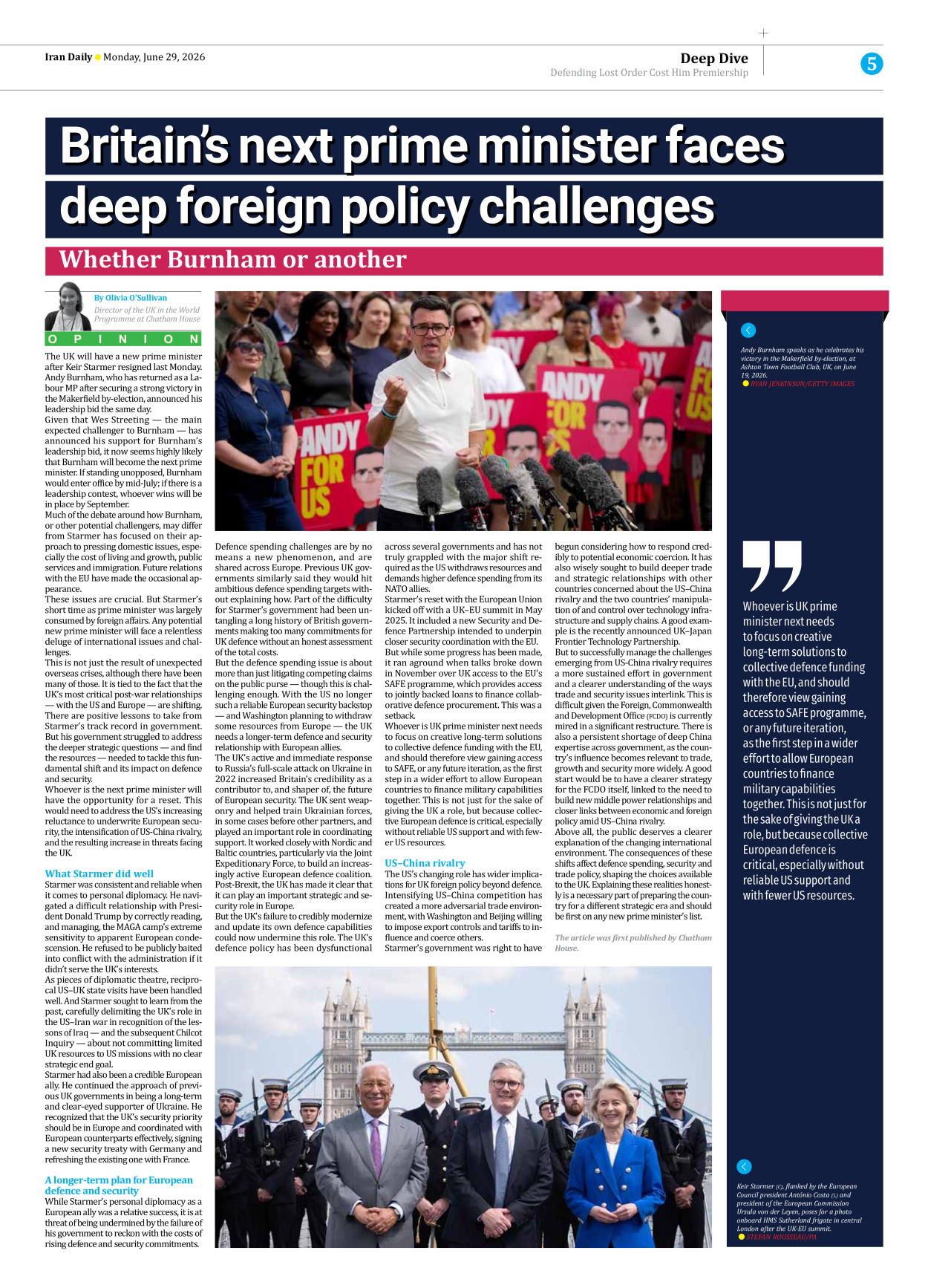 Iran Daily - Number Eight Thousand One Hundred and Fifty One - 29 June 2026 - Page 5