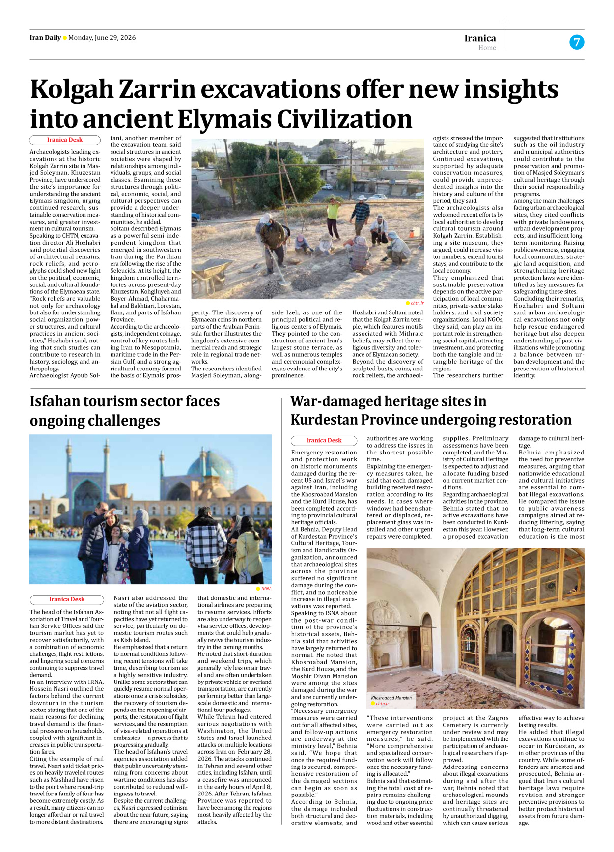 Iran Daily - Number Eight Thousand One Hundred and Fifty One - 29 June 2026 - Page 7