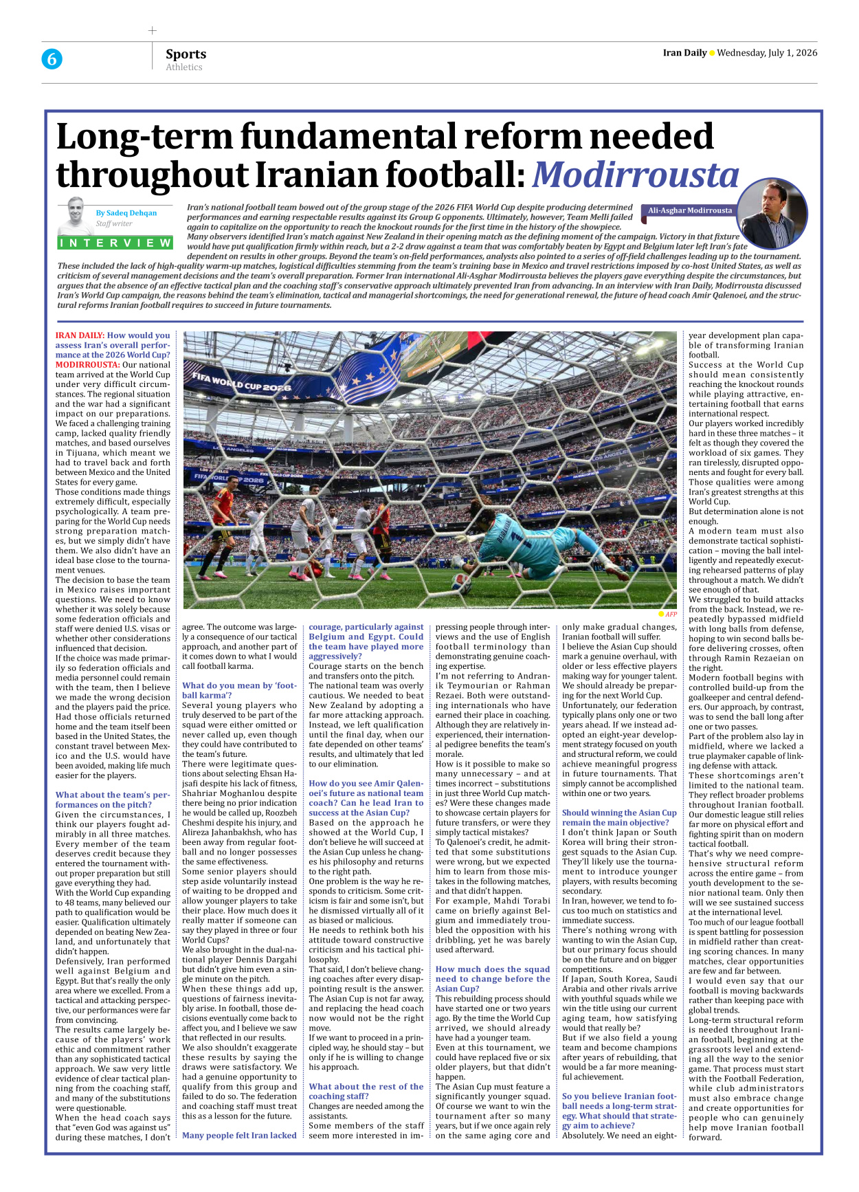 Iran Daily - Number Eight Thousand One Hundred and Fifty Three - 01 July 2026 - Page 6