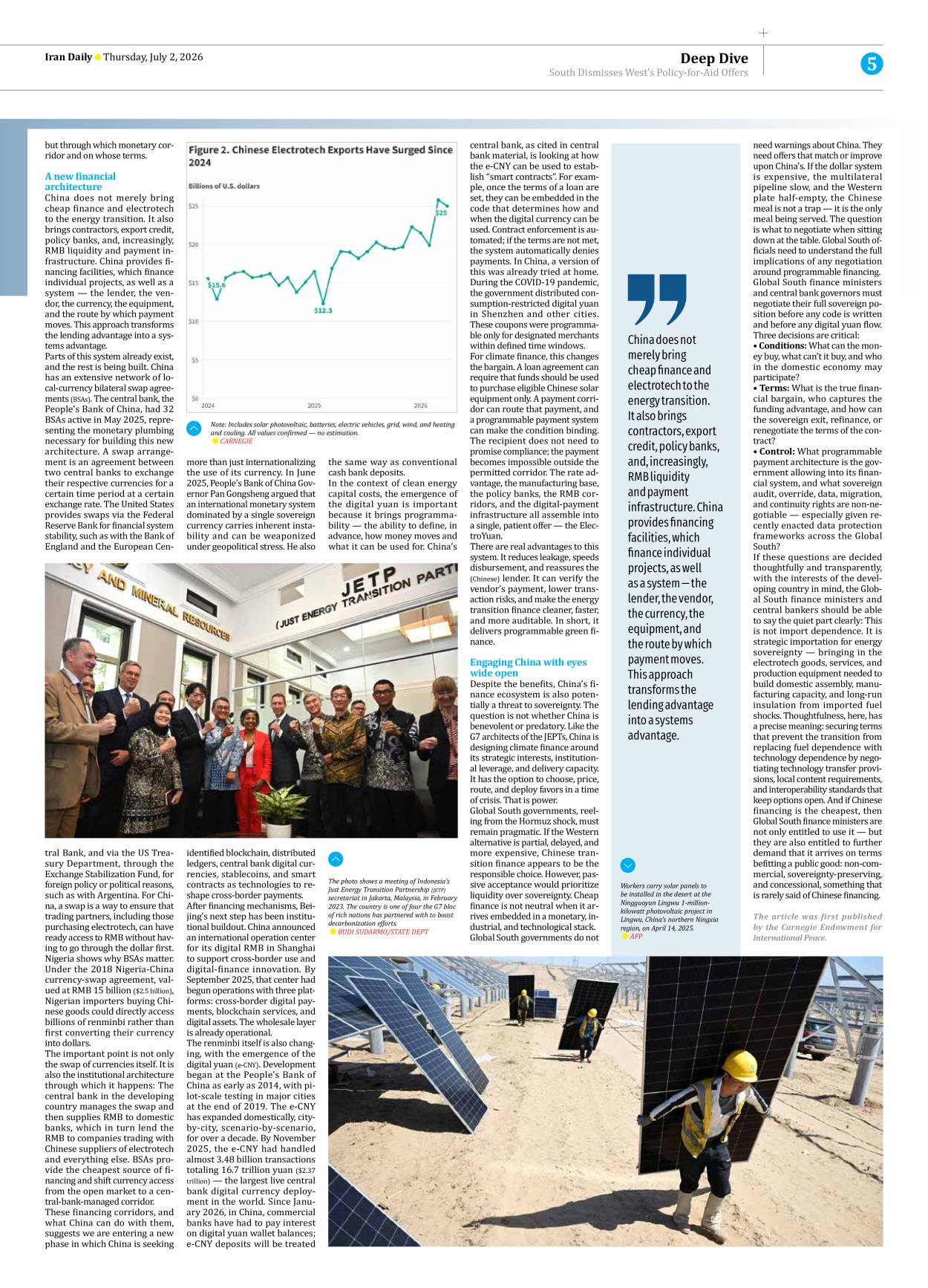 Iran Daily - Number Eight Thousand One Hundred and Fifty Four - 02 July 2026 - Page 5