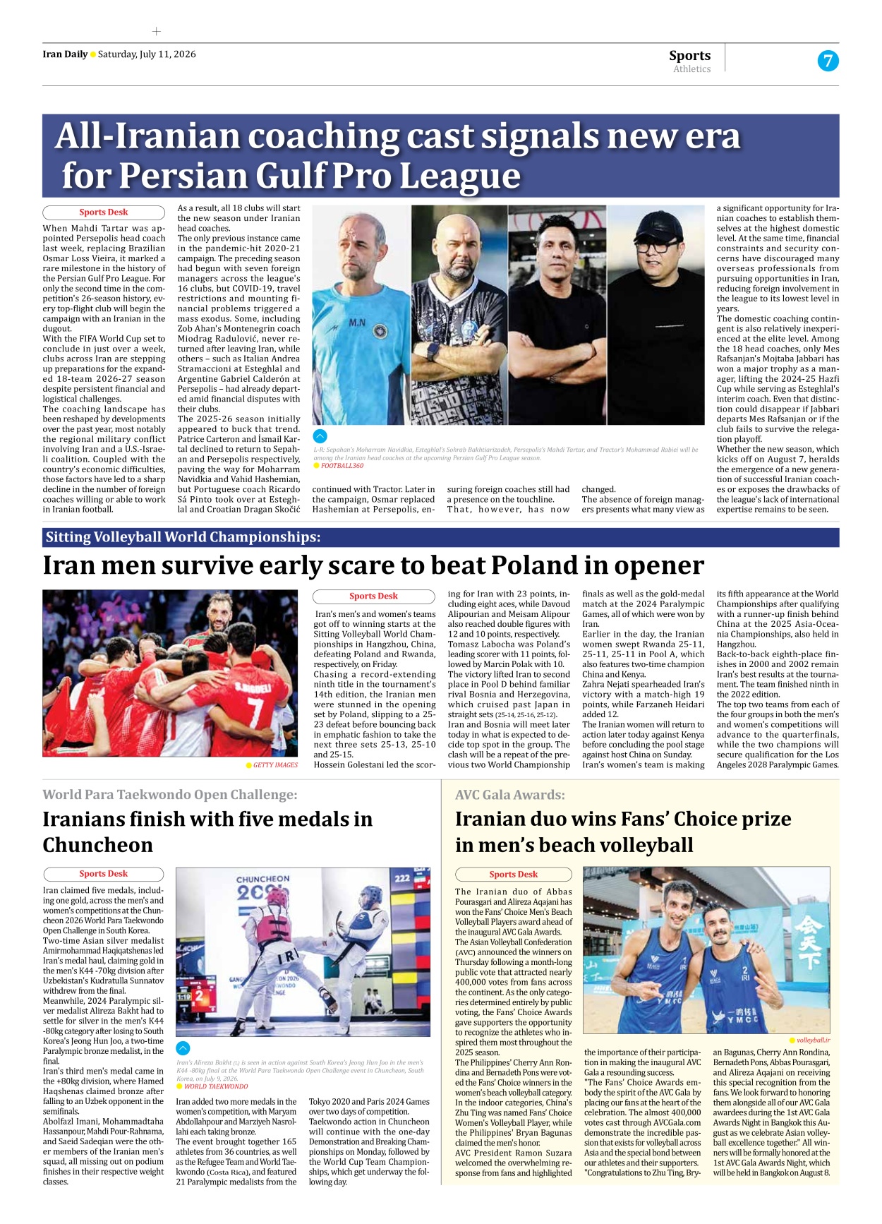 Iran Daily - Number Nine Thousand One Hundred and Sixty - 11 July 2026 - Page 7
