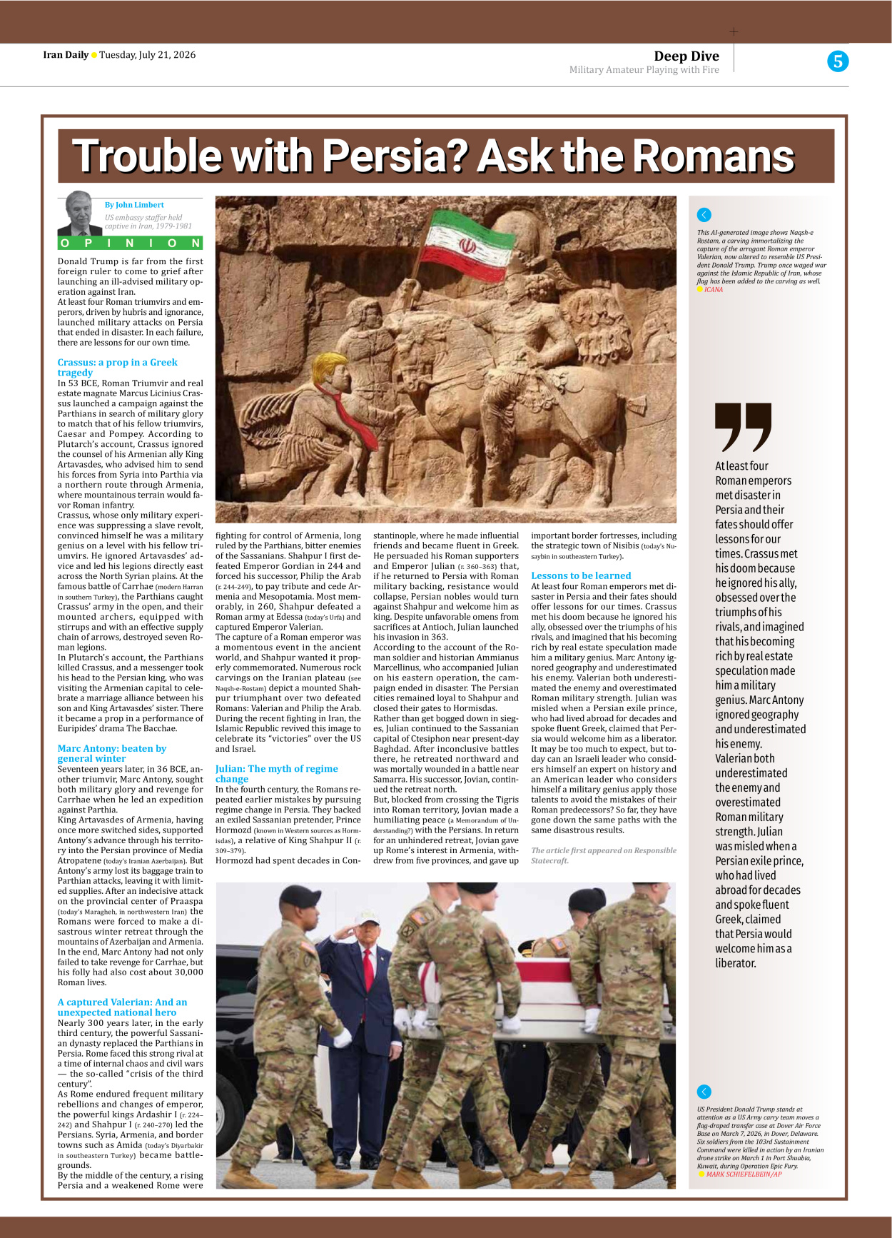 Iran Daily - Number Eight Thousand One Hundred and Sixty Nine - 21 July 2026 - Page 5