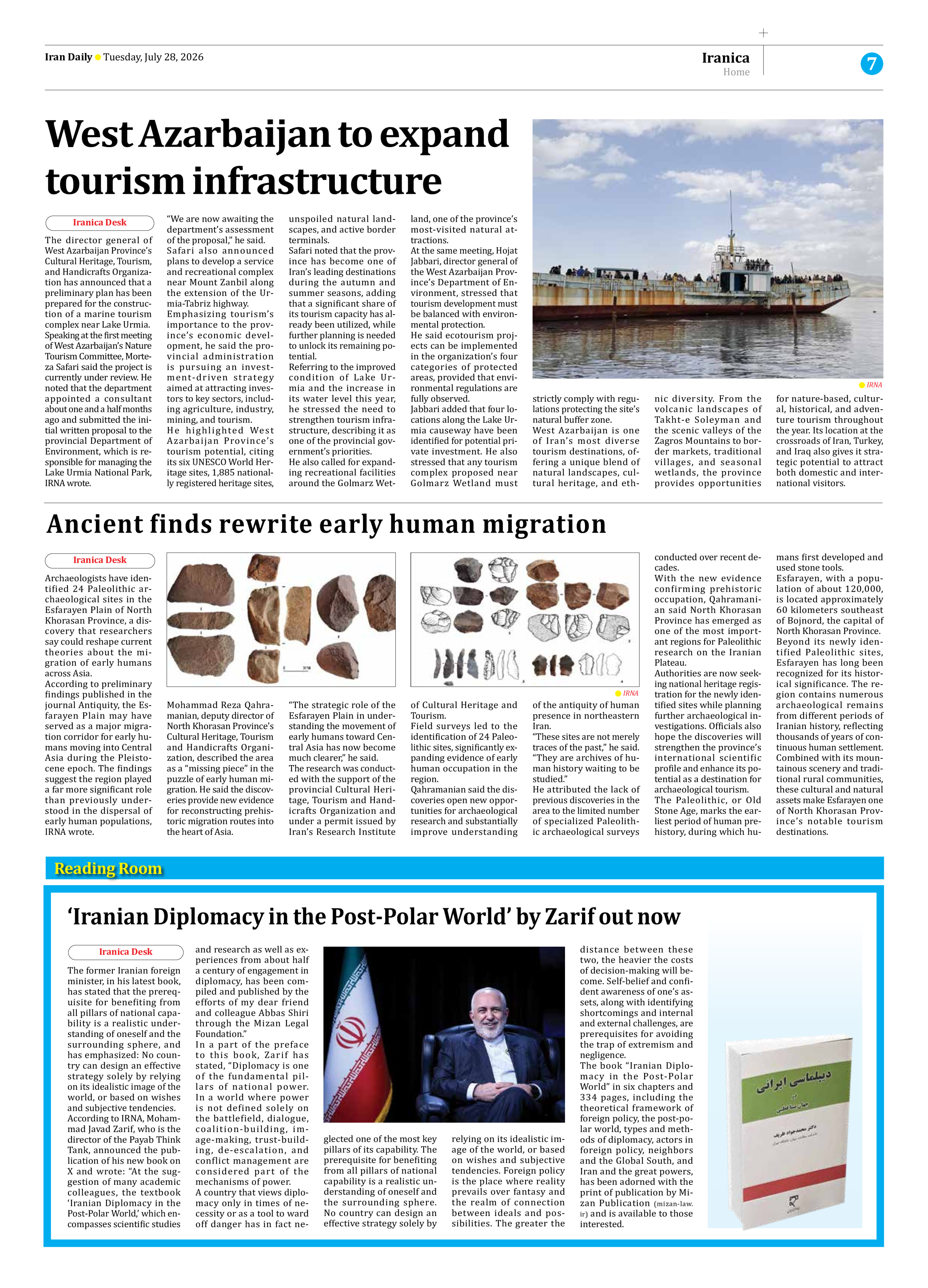 Iran Daily - Number Eight Thousand One Hundred and Seventy Five - 28 July 2026 - Page 7