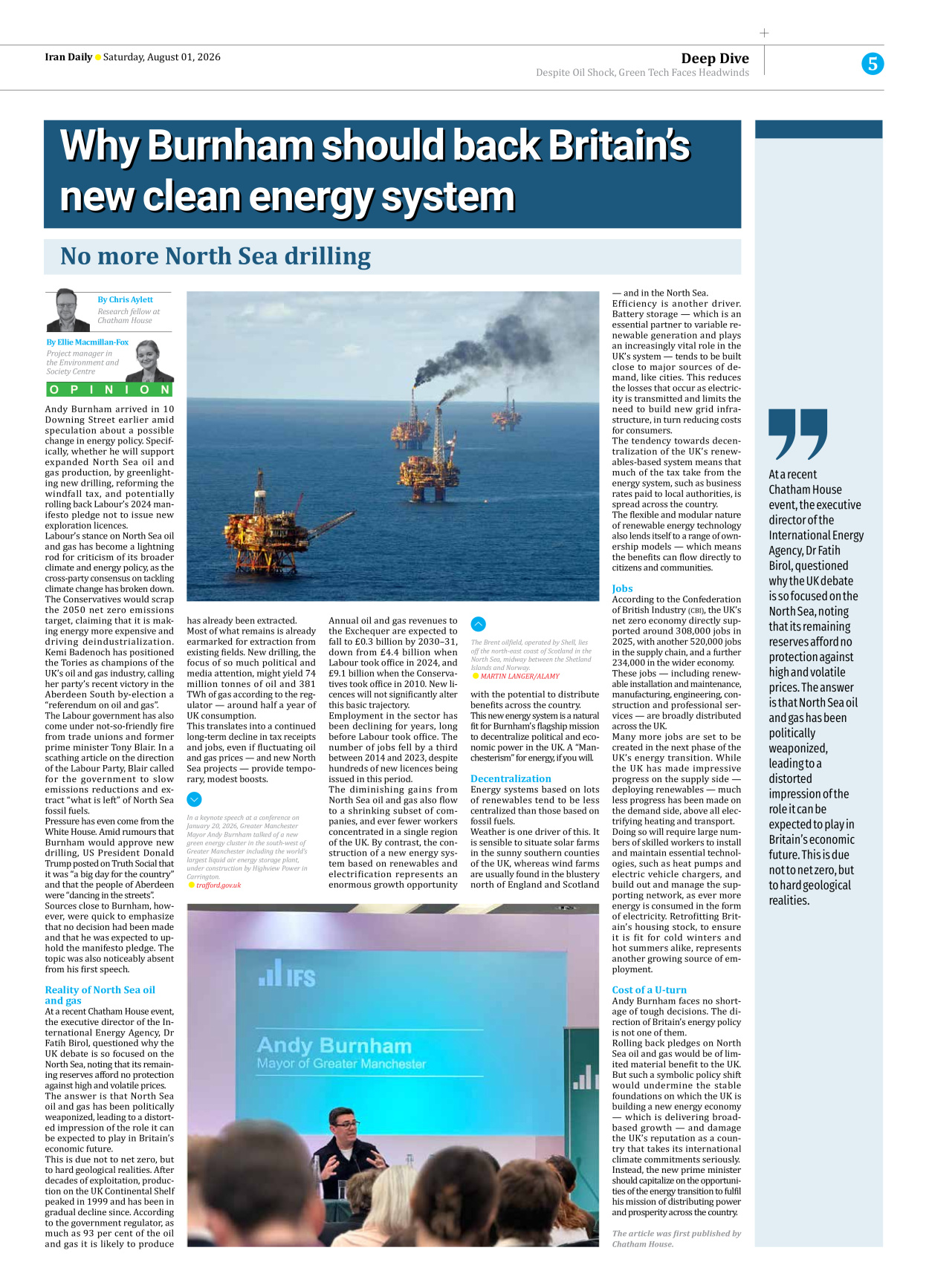 Iran Daily - Number Eight Thousand One Hundred and Seventy Eight - 01 August 2026 - Page 5