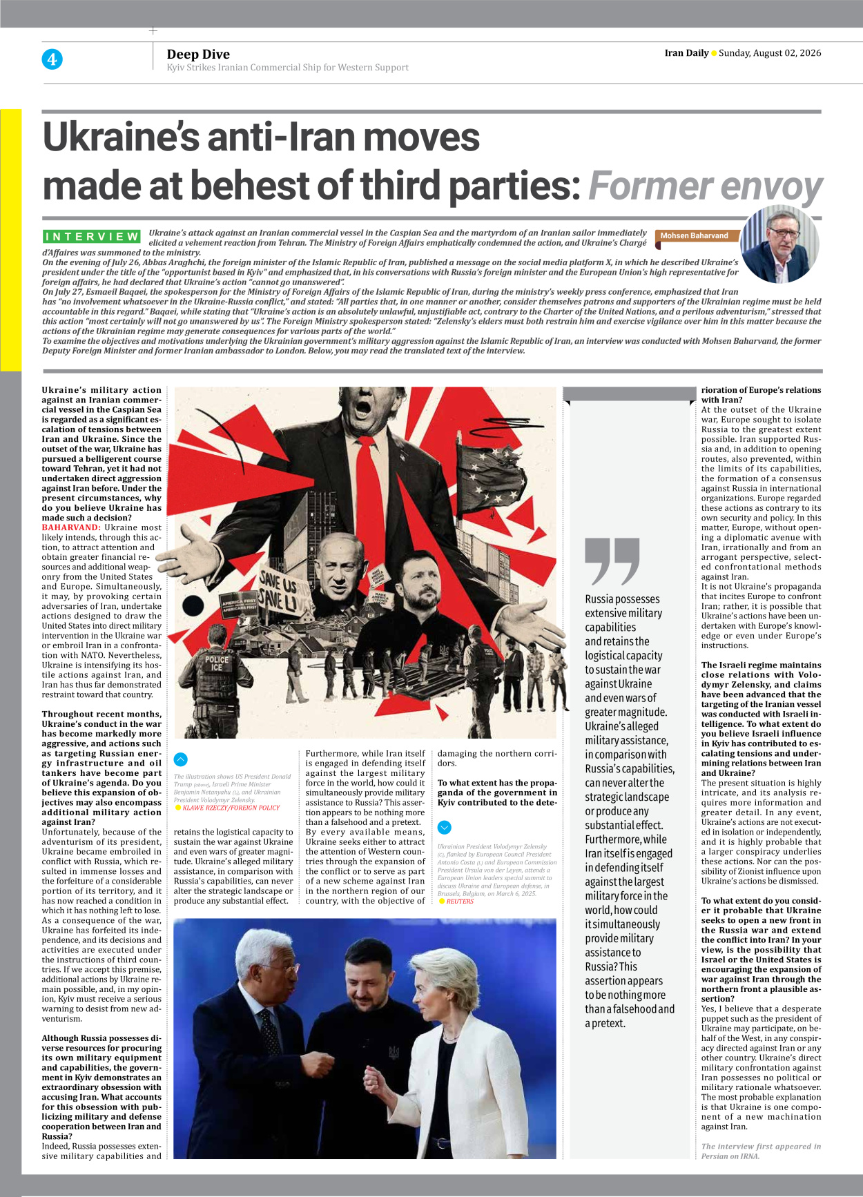 Iran Daily - Number Eight Thousand One Hundred and Seventy Nine - 02 August 2026 - Page 4