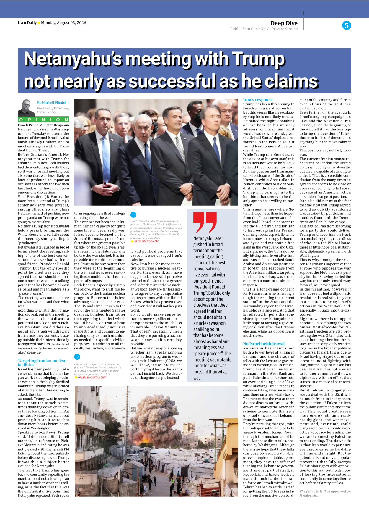 Iran Daily - Number Eight Thousand One Hundred and Eighty - 03 August 2026 - Page 5