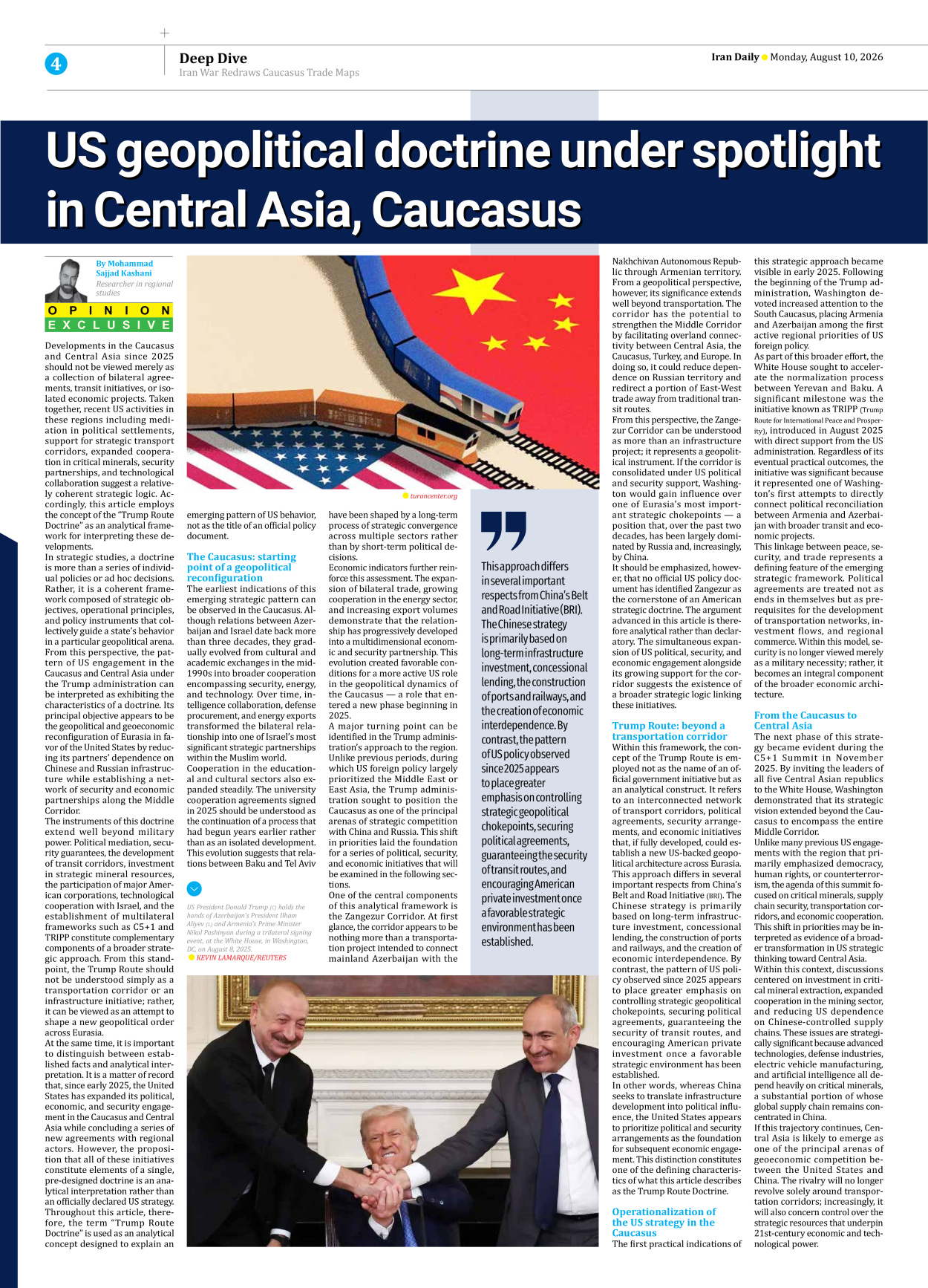 Iran Daily - Number Eight Thousand One Hundred and Eighty Five - 10 August 2026 - Page 4