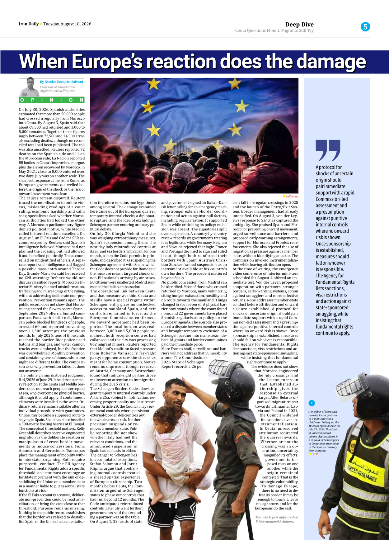 Iran Daily - Number Eight Thousand One Hundred and Ninety - 18 August 2026 - Page 5