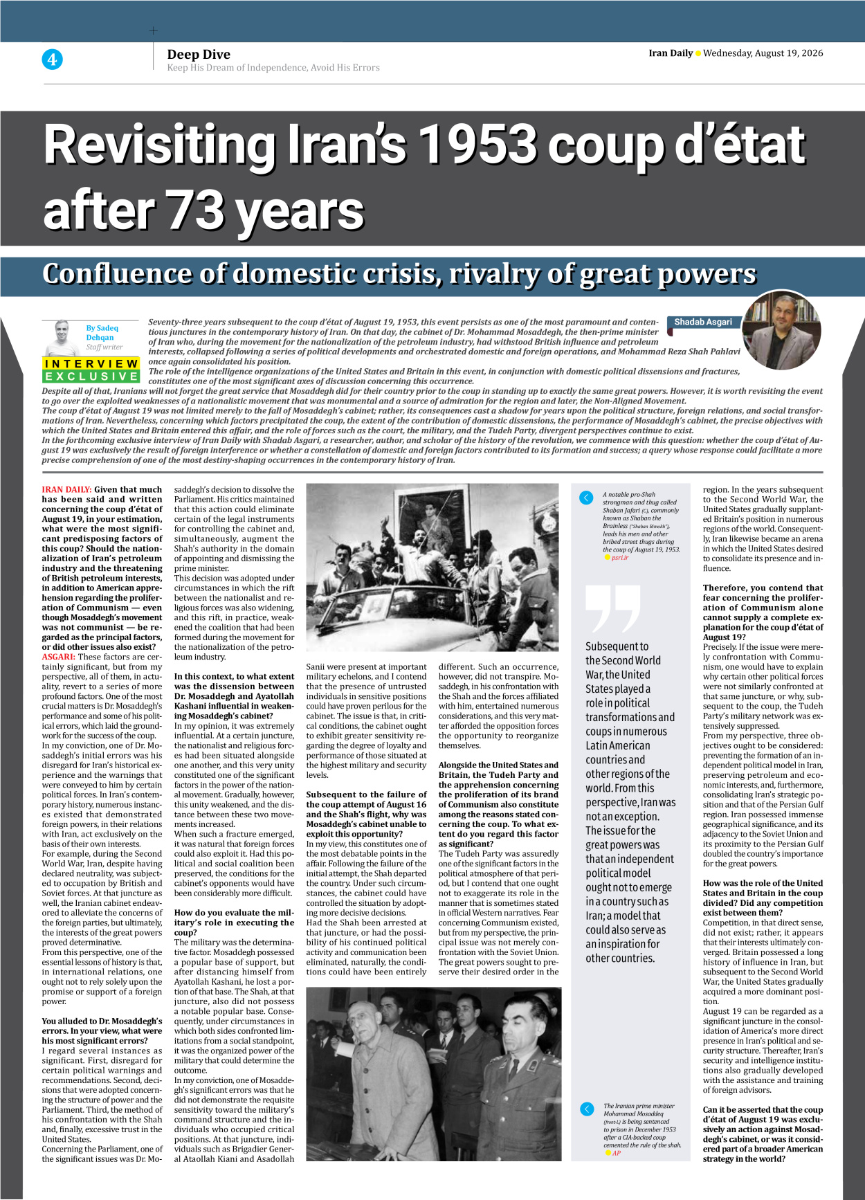 Iran Daily - Number Eight Thousand One Hundred and Ninety One - 19 August 2026 - Page 4