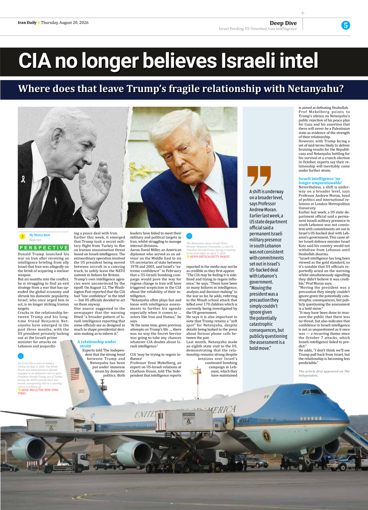 Iran Daily - Number Eight Thousand One Hundred and Ninety Two - 20 August 2026 - Page 5