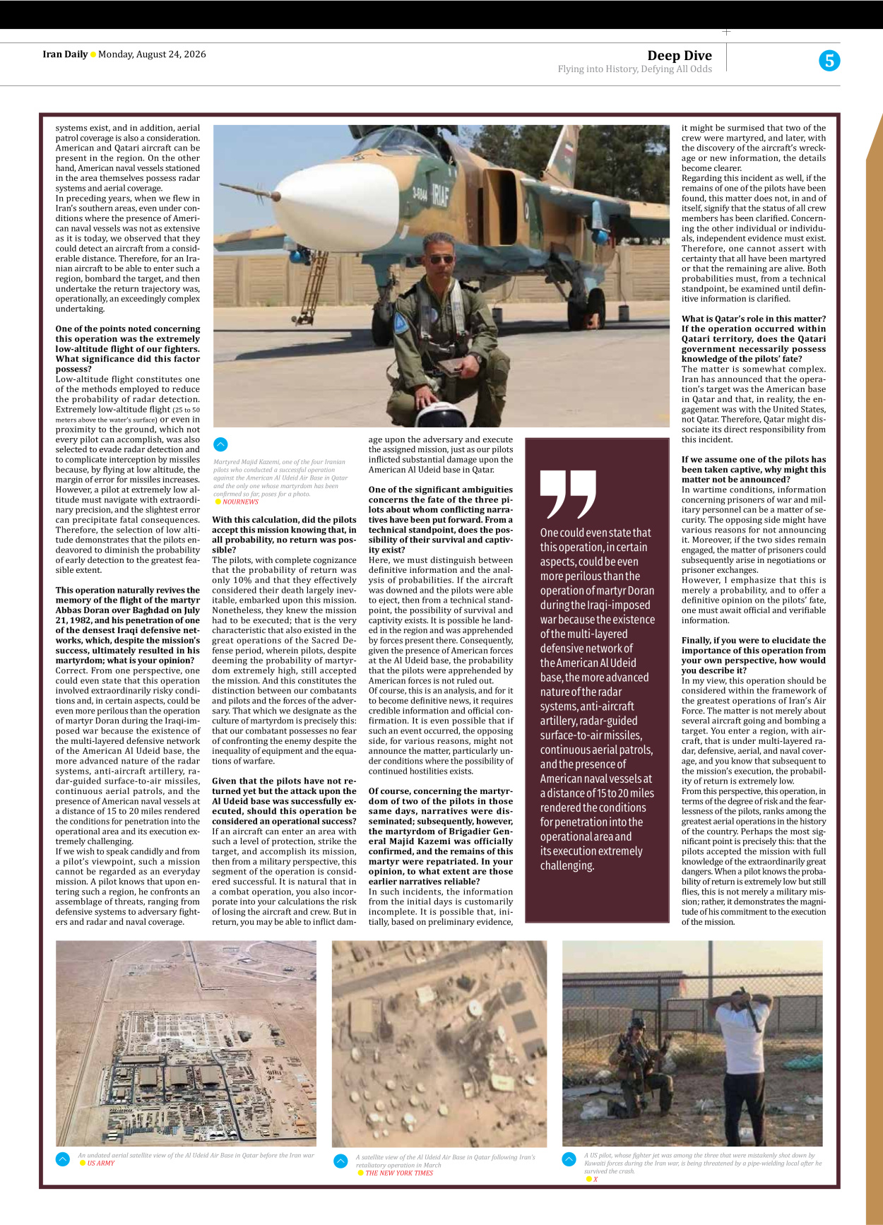 Iran Daily - Number Eight Thousand One Hundred and Ninety Five - 24 August 2026 - Page 5